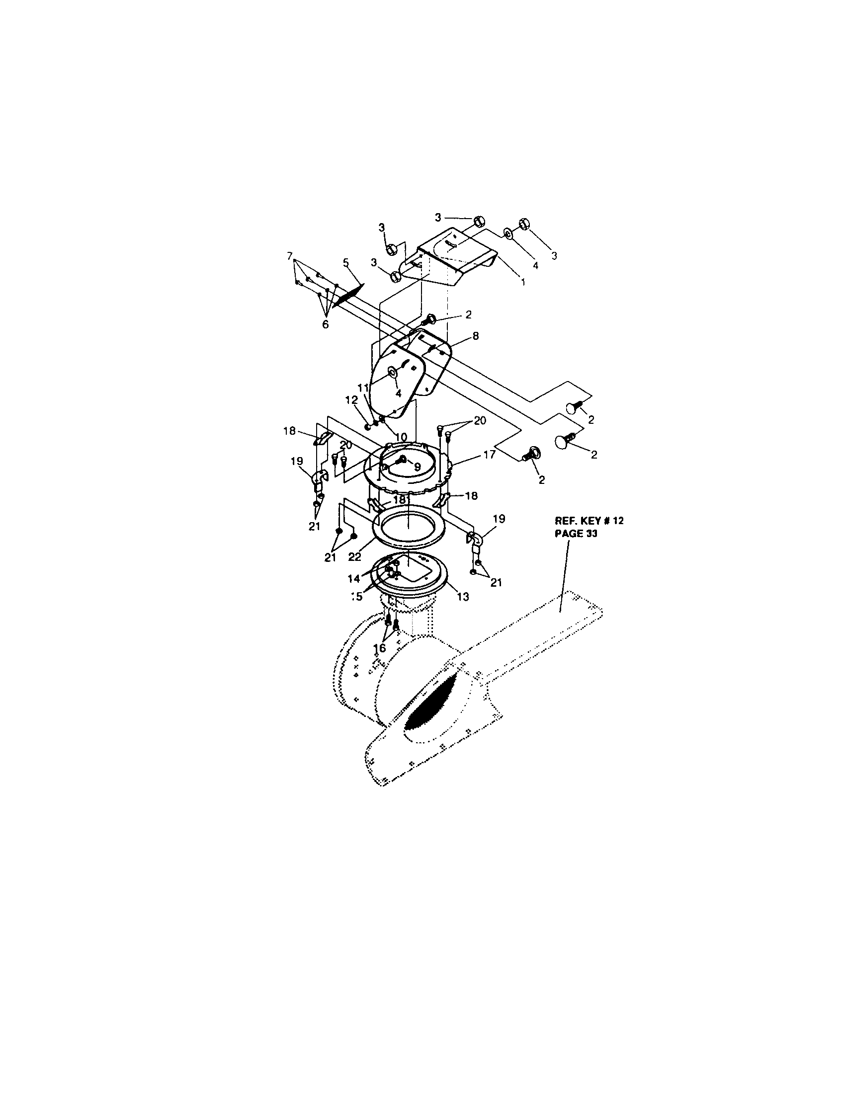 Craftsman Snow thrower Remote discharge chute Parts
