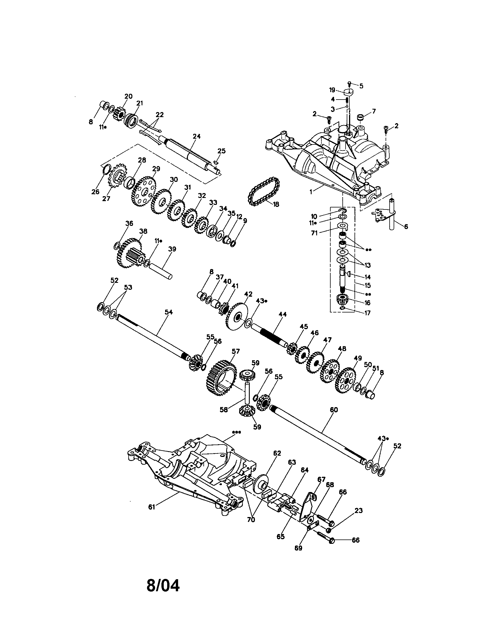 Craftsman Lawn tractor Dana transaxle Parts
