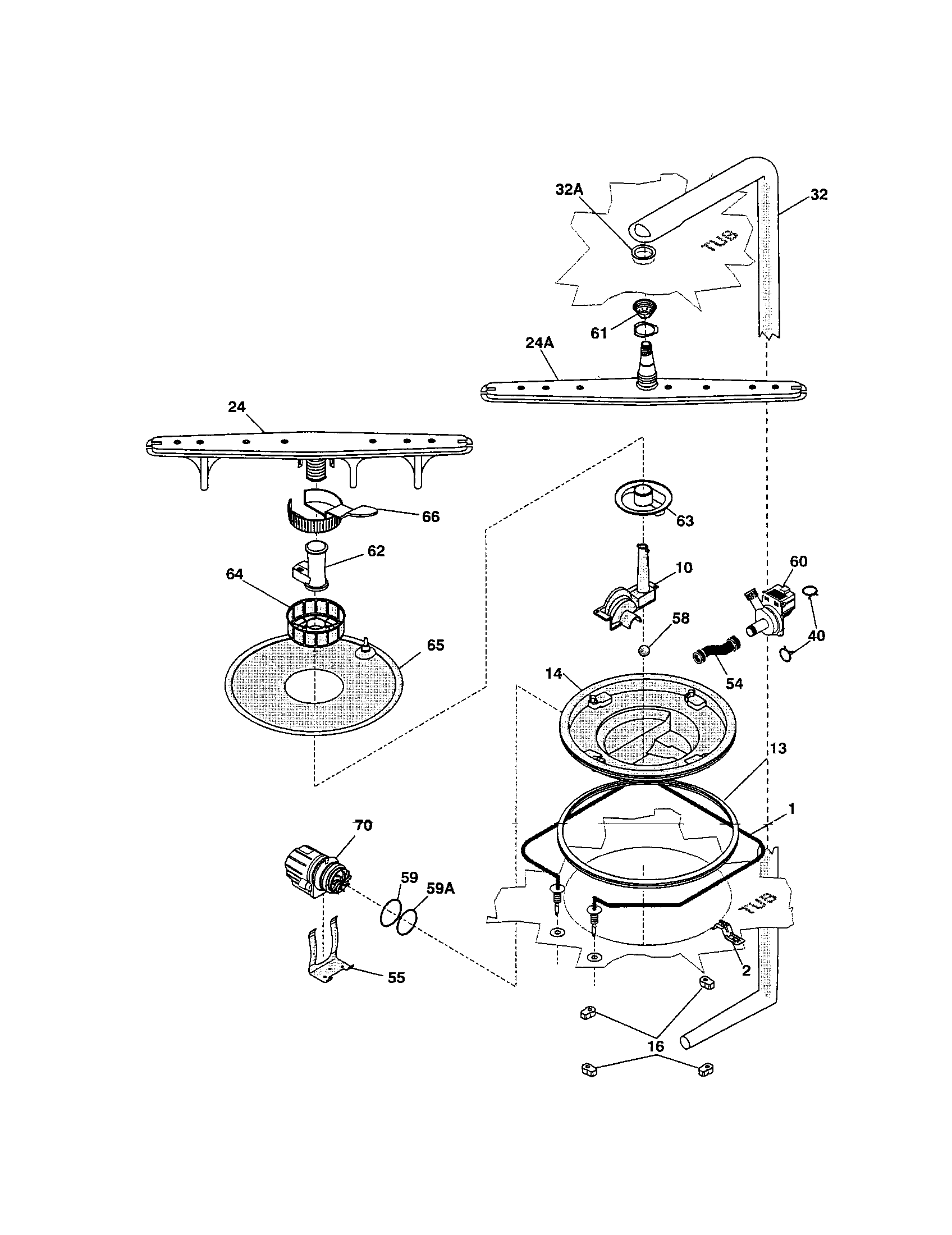 Motor And Pump Diagram  U0026 Parts List For Model 58716163401