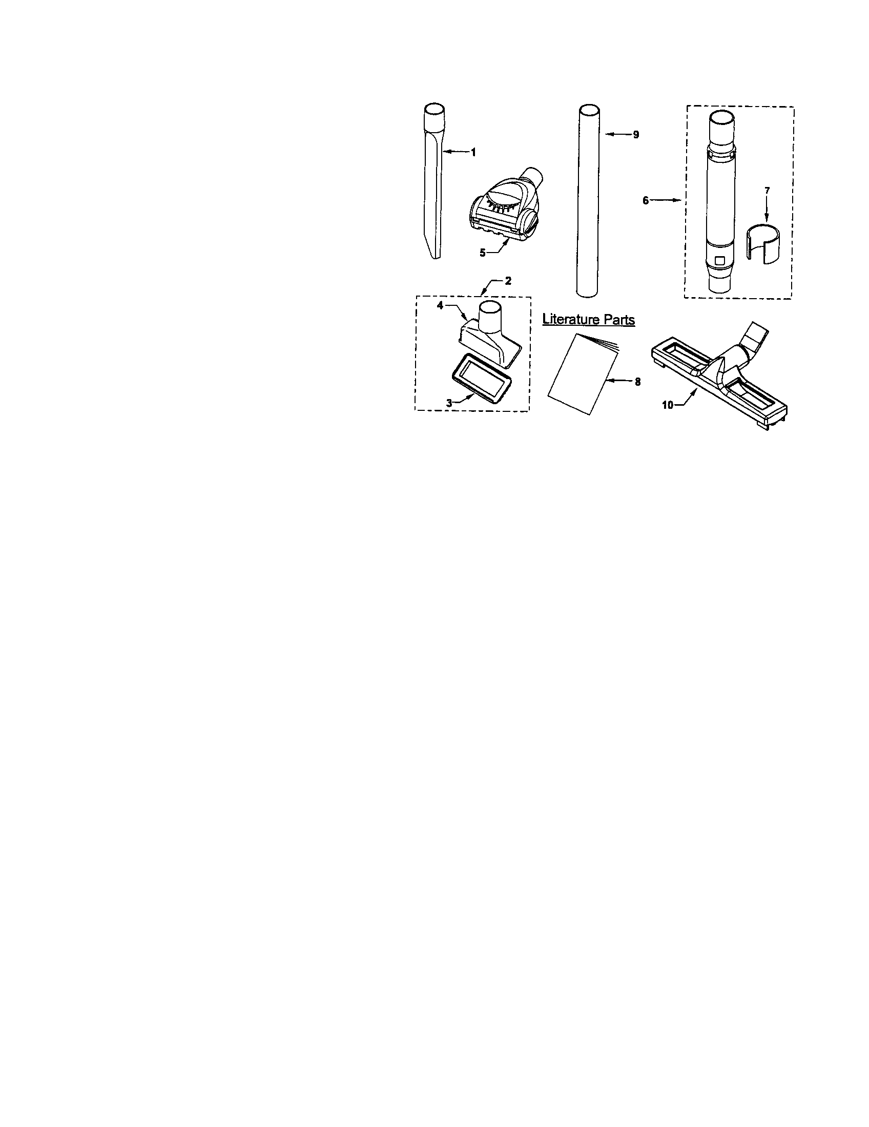 Kenmore Upright vac Attachment Parts