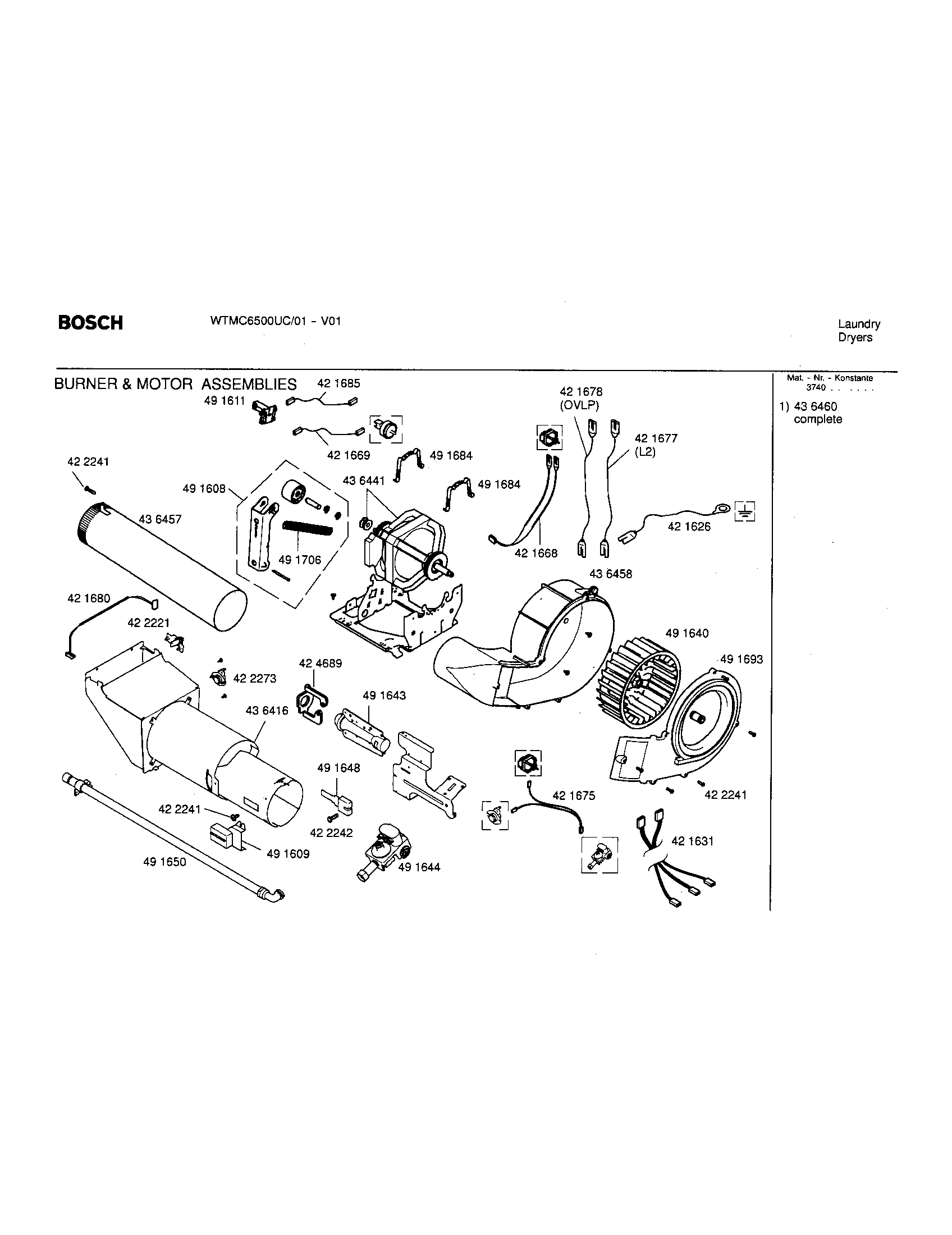 BOSCH Dryer Fascia panel Parts Model WTMC6500UC01 SearsPartsDirect