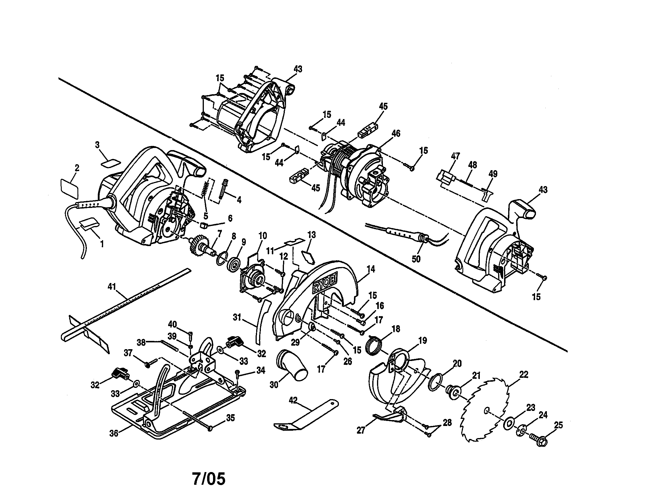 Ryobi circular saw parts diagram pdf
