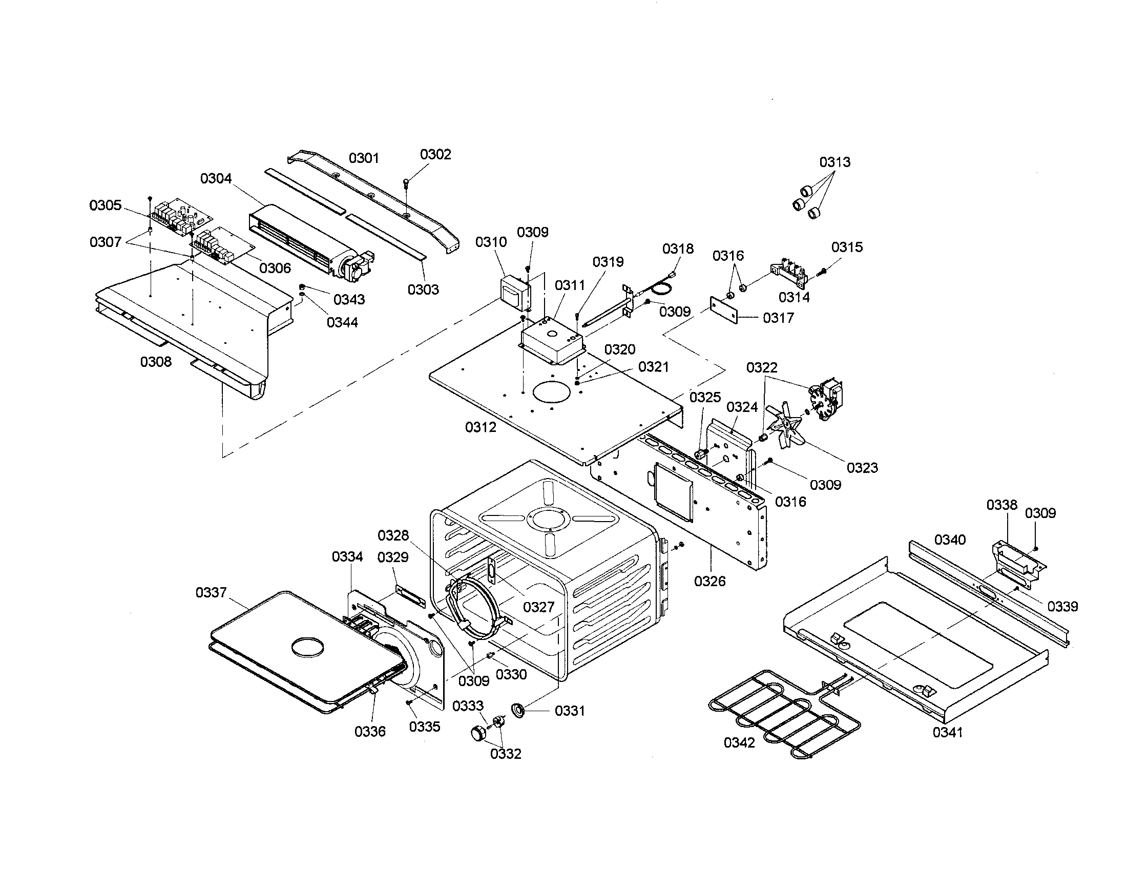 Upper Cavity Diagram  U0026 Parts List For Model Hbn5055auc01