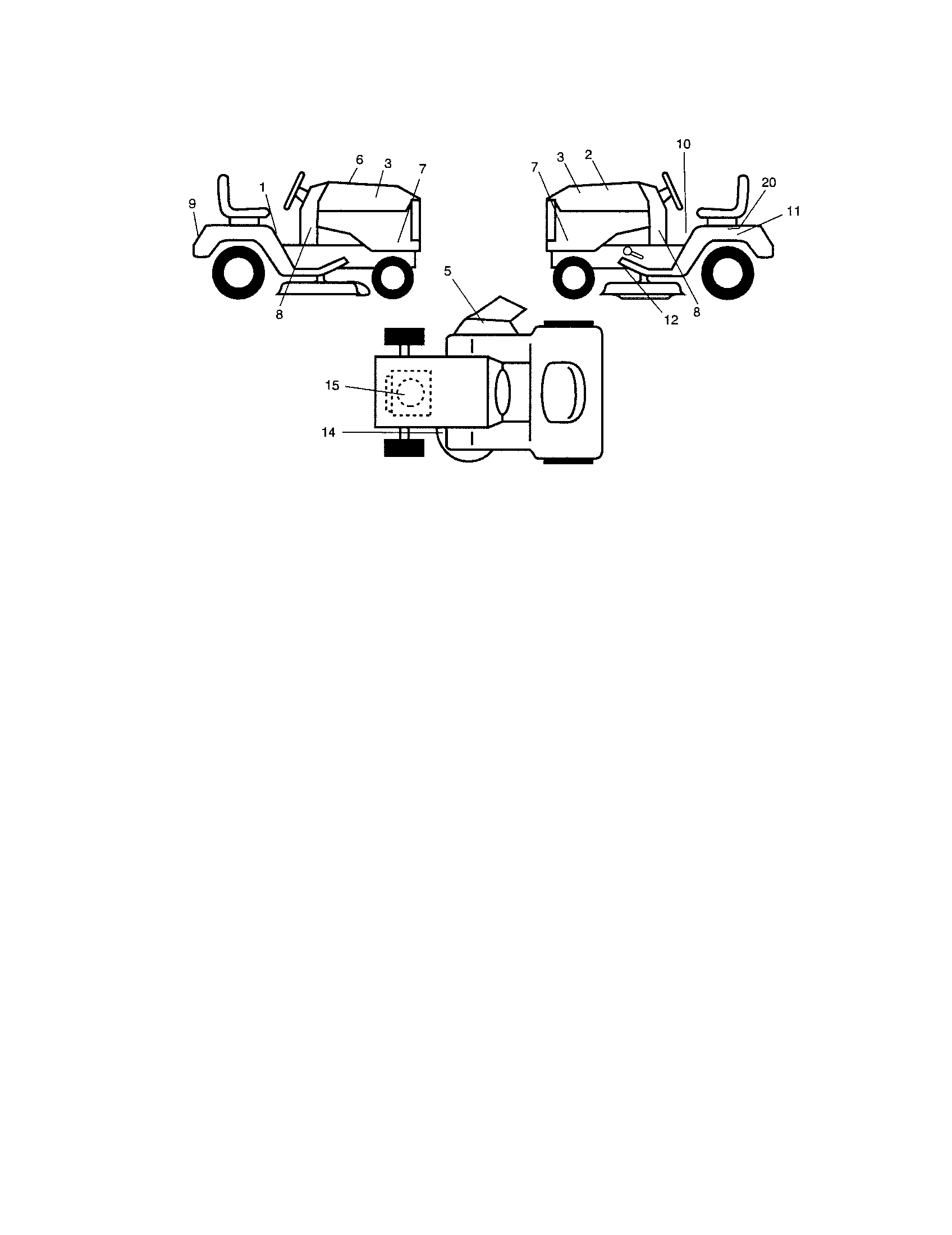 Craftsman Tractor Decals Parts