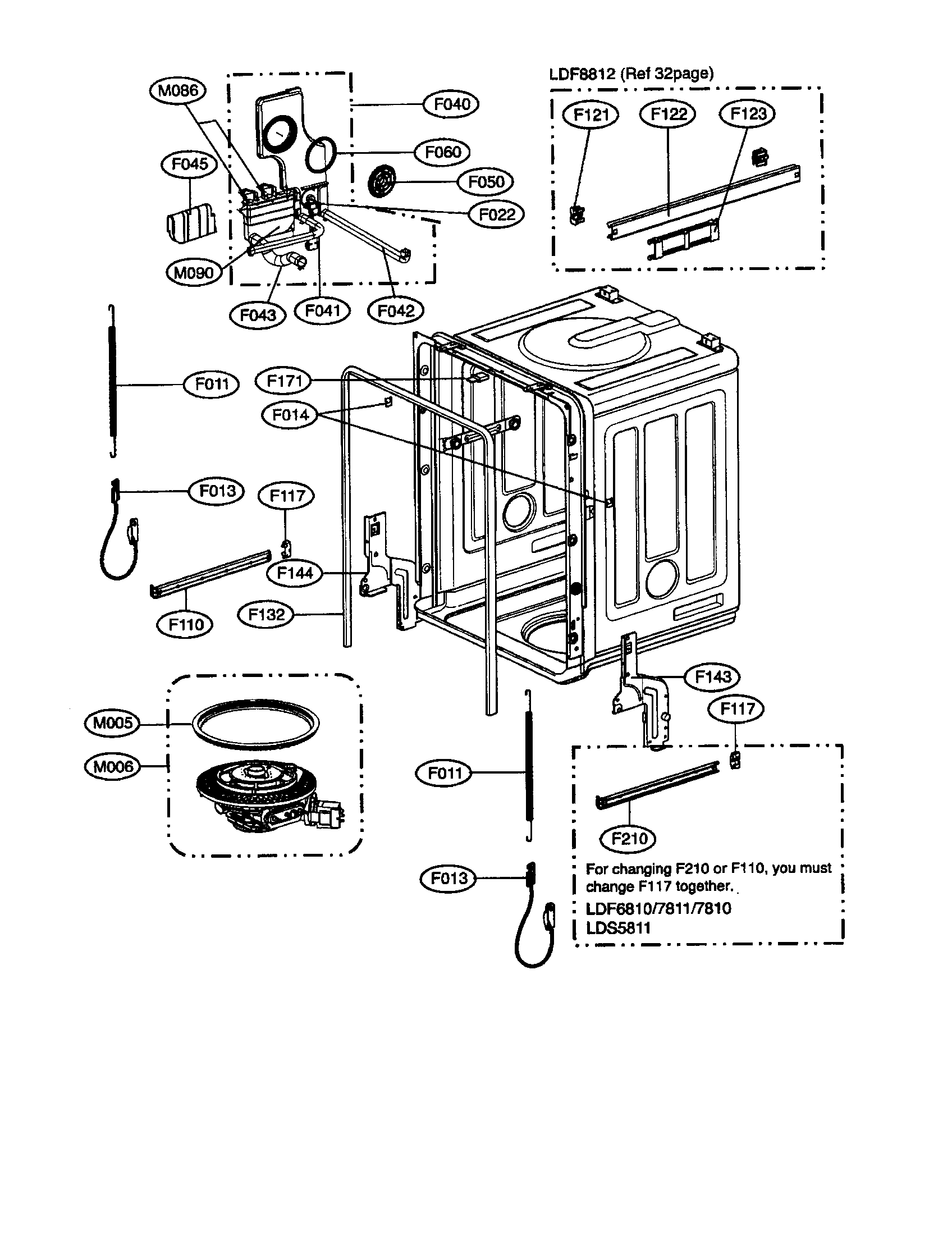 Tub Diagram  U0026 Parts List For Model Ldf8812st Lg