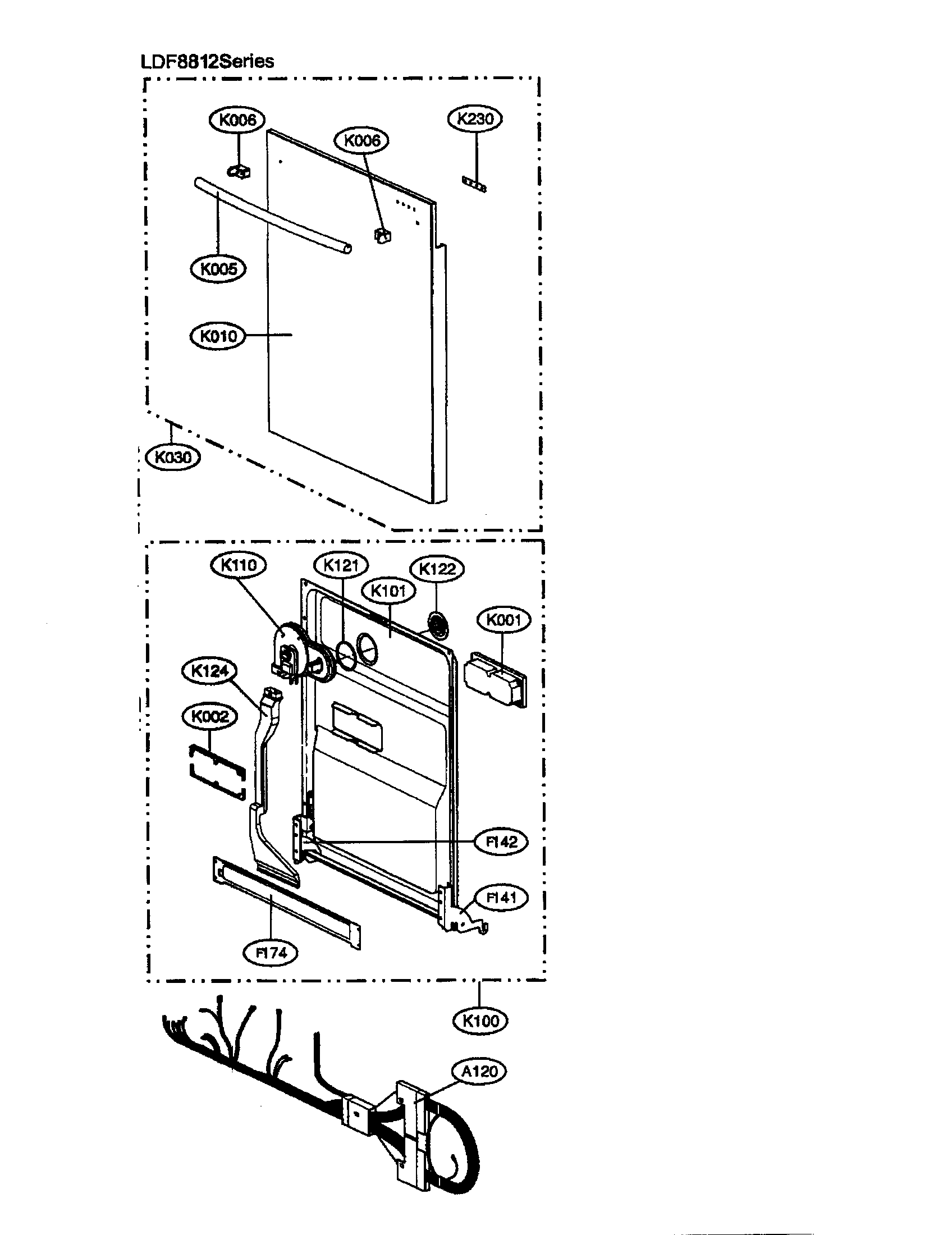 Tub Diagram  U0026 Parts List For Model Ldf8812st Lg