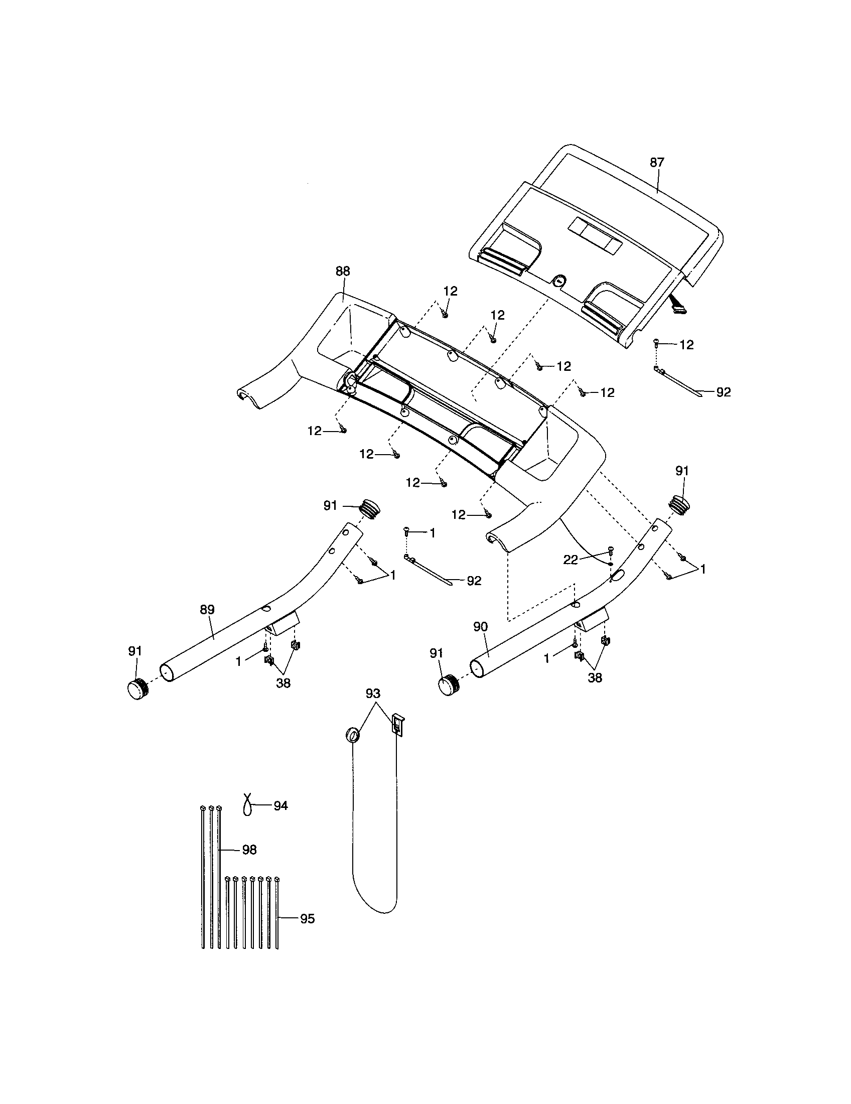 Proform Crosswalk 415 Base/arms Parts | Model 831247231 | SearsPartsDirect