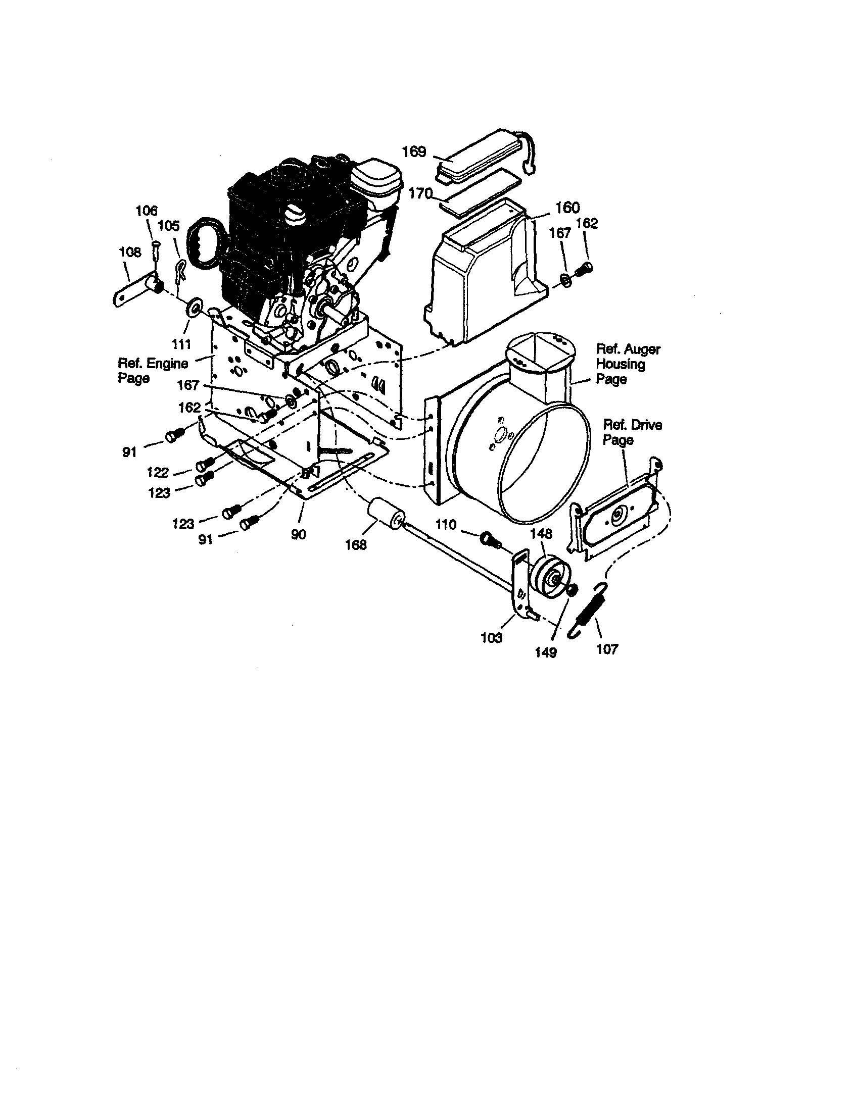 Craftsman Snow thrower Frame Parts