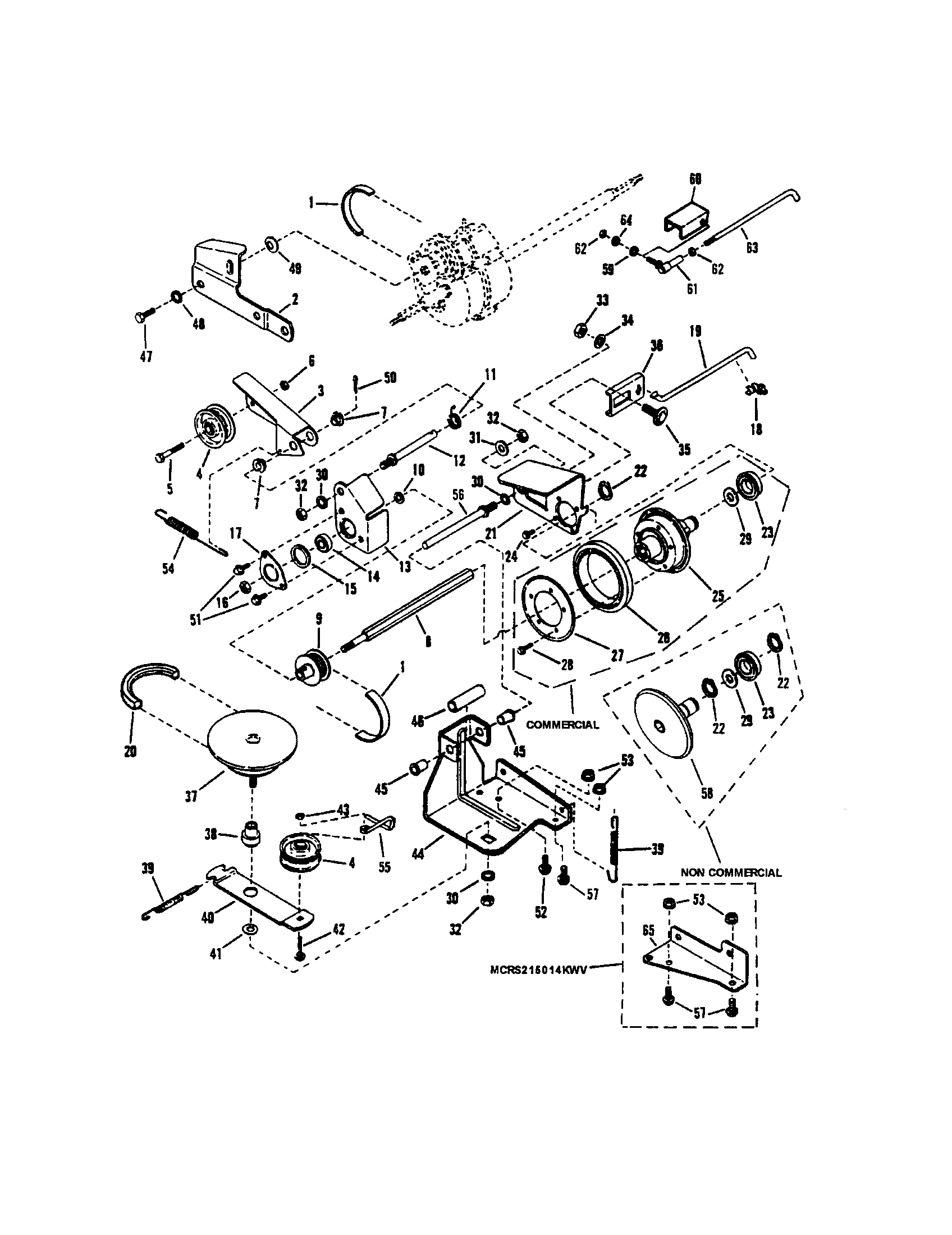 DRIVE SYSTEM SELFPROPELLED Diagram & Parts List for Model EMRP216015B