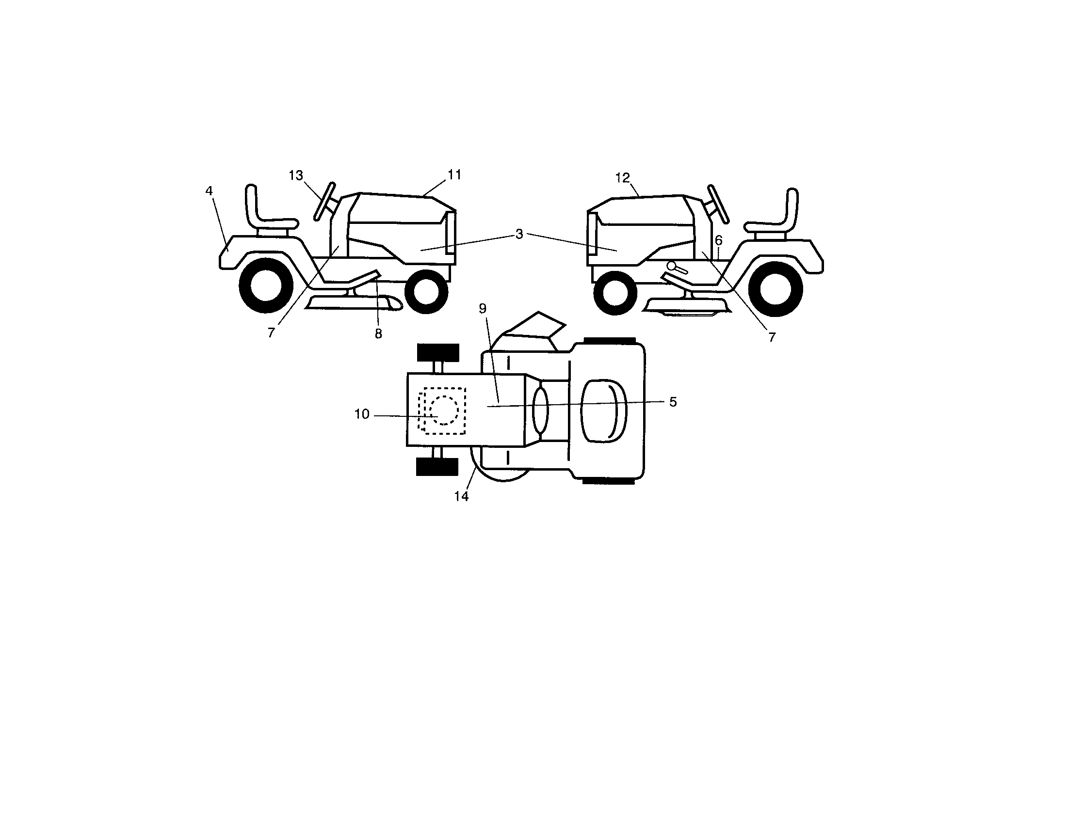 Craftsman Tractor Decals Parts