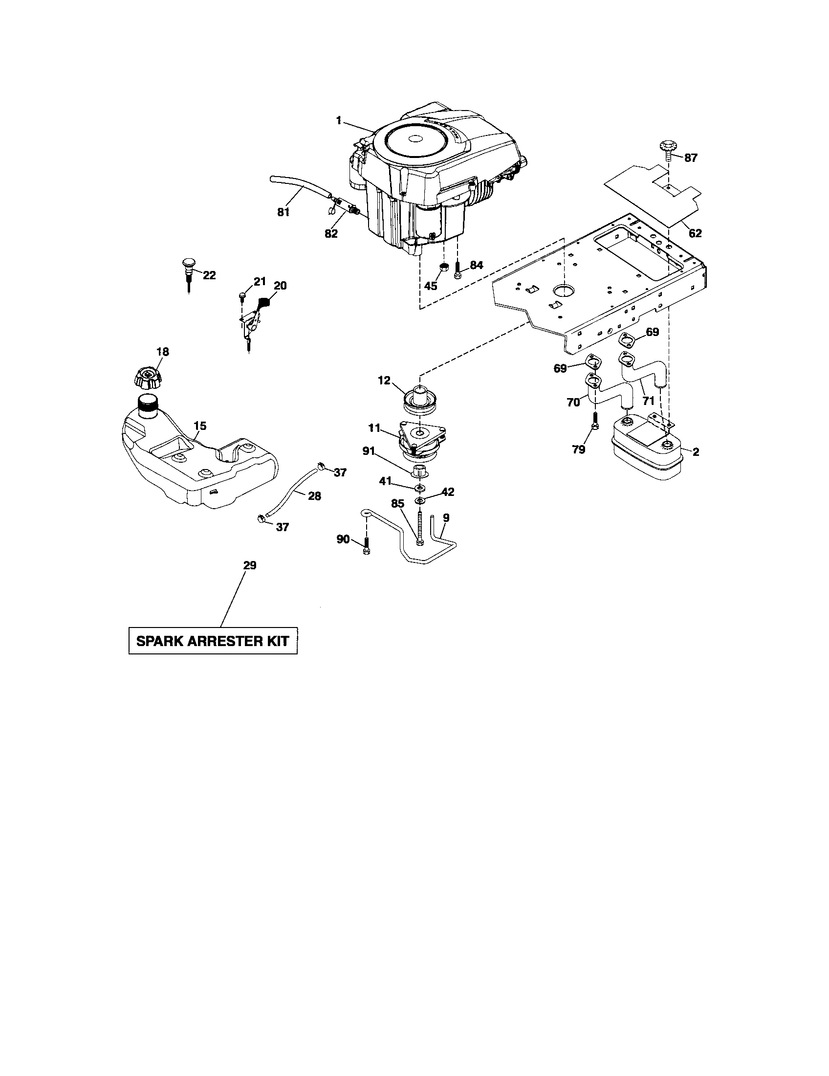 Craftsman Tractor Engine Parts