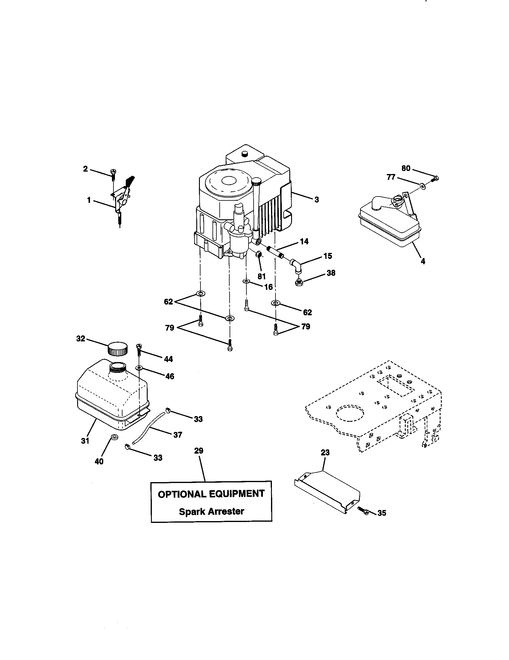 Craftsman Lawn tractor Engine Parts