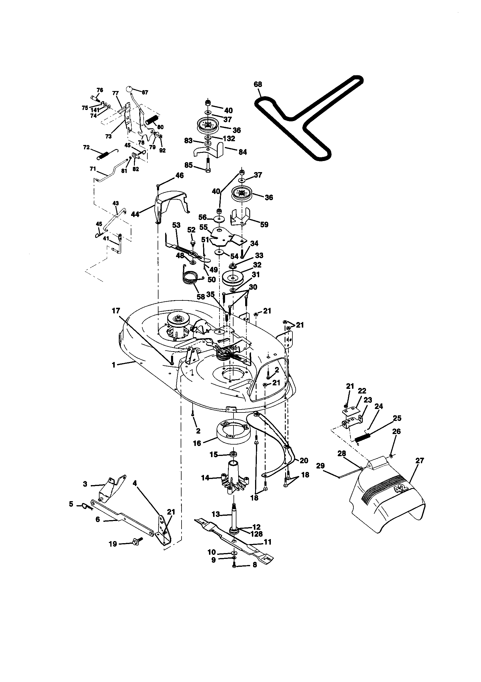 Mower Deck Diagram  U0026 Parts List For Model 917270514