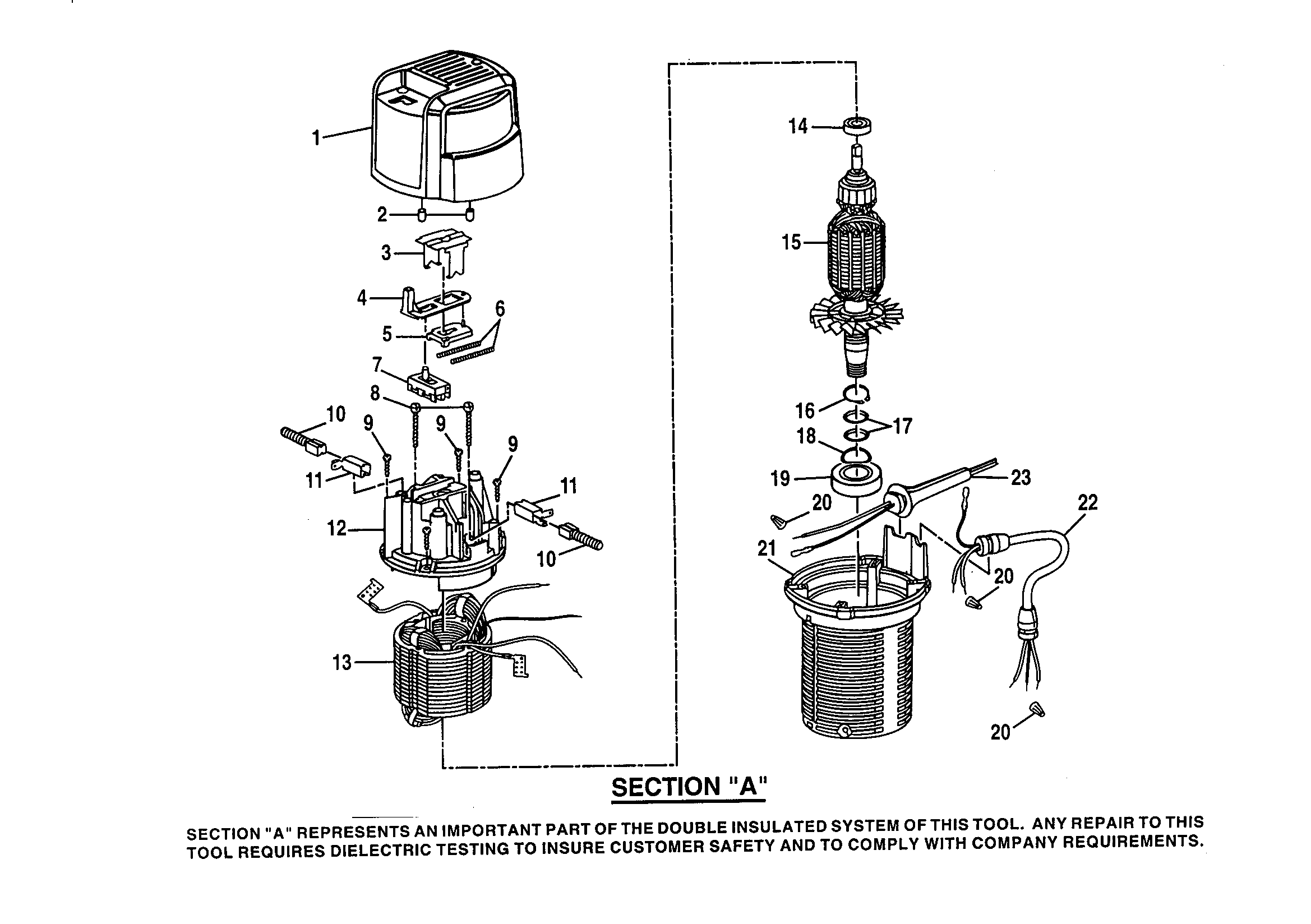 SECTION "A" Diagram & Parts List for Model 315275000 Craftsman-Parts
