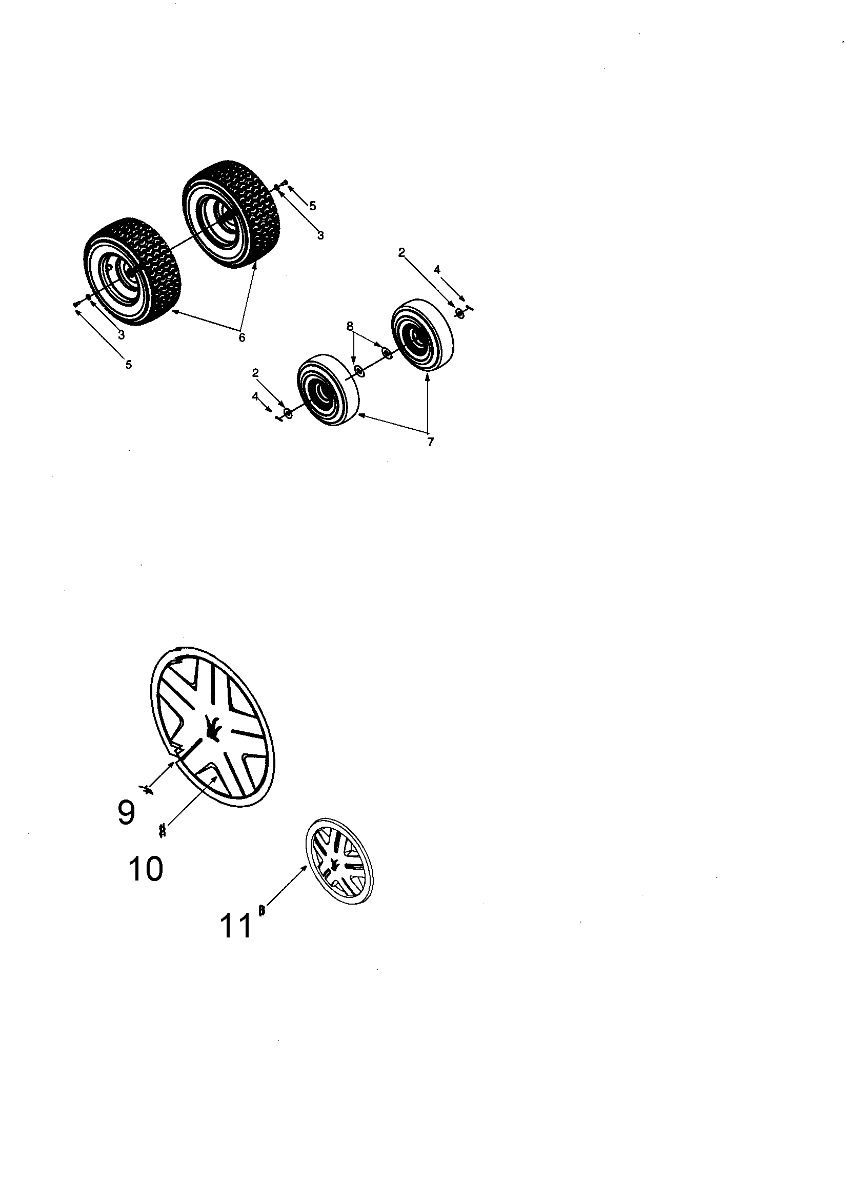 Mtd Riding mower Wheel assembly Parts