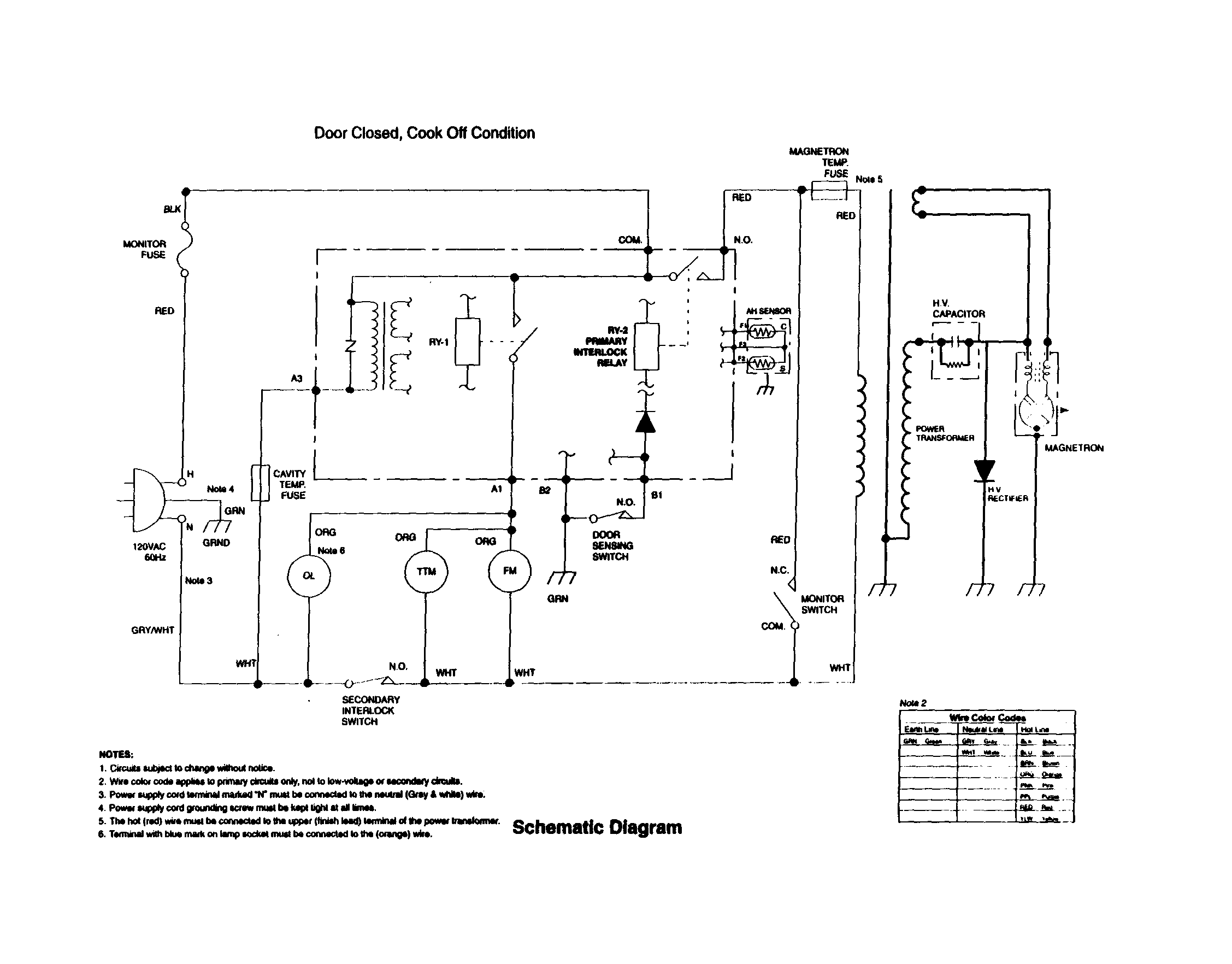 Schematic Diagram Diagram  U0026 Parts List For Model R530aw
