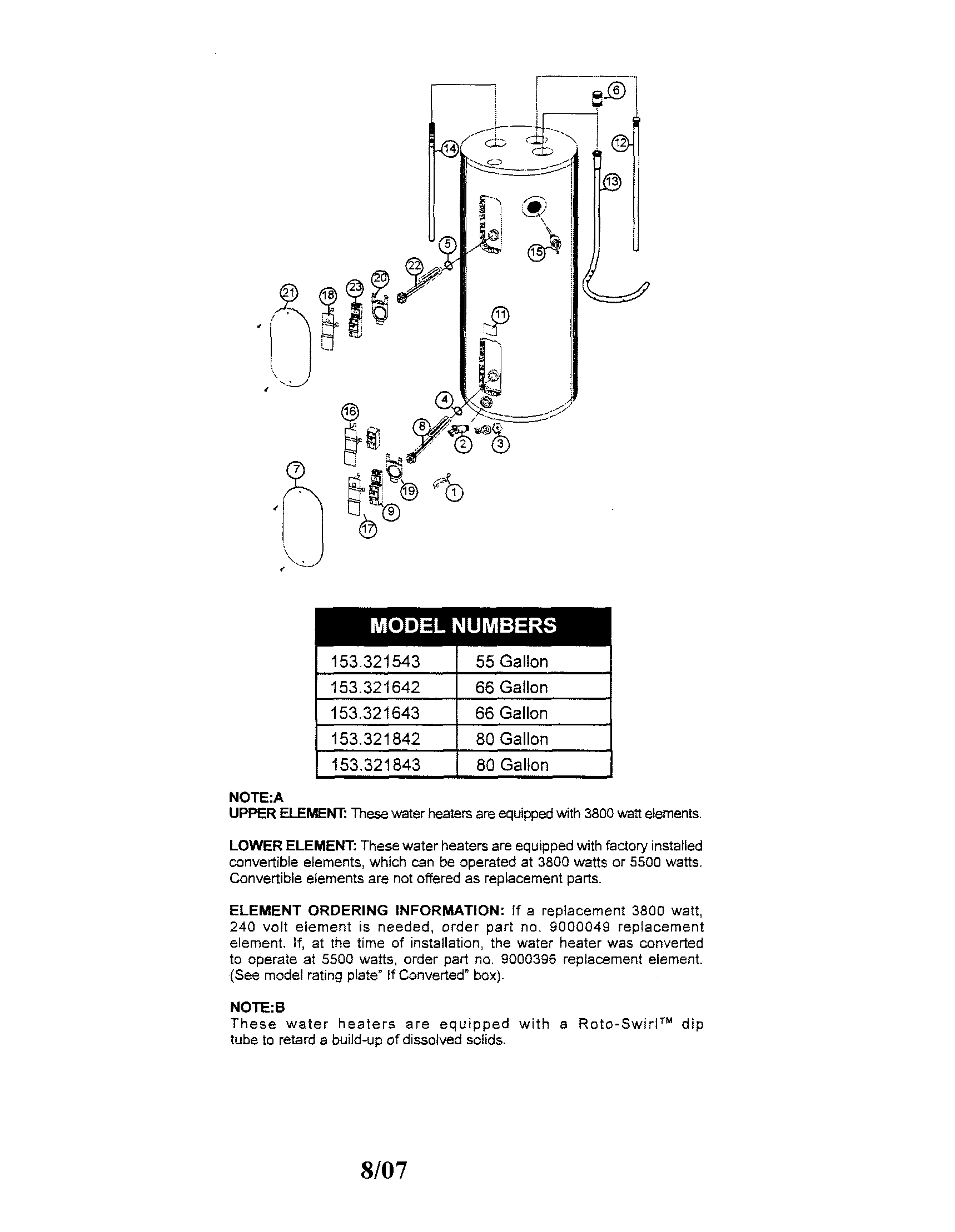 KENMORE WATER HEATER Parts | Model 153321543 | Sears PartsDirect