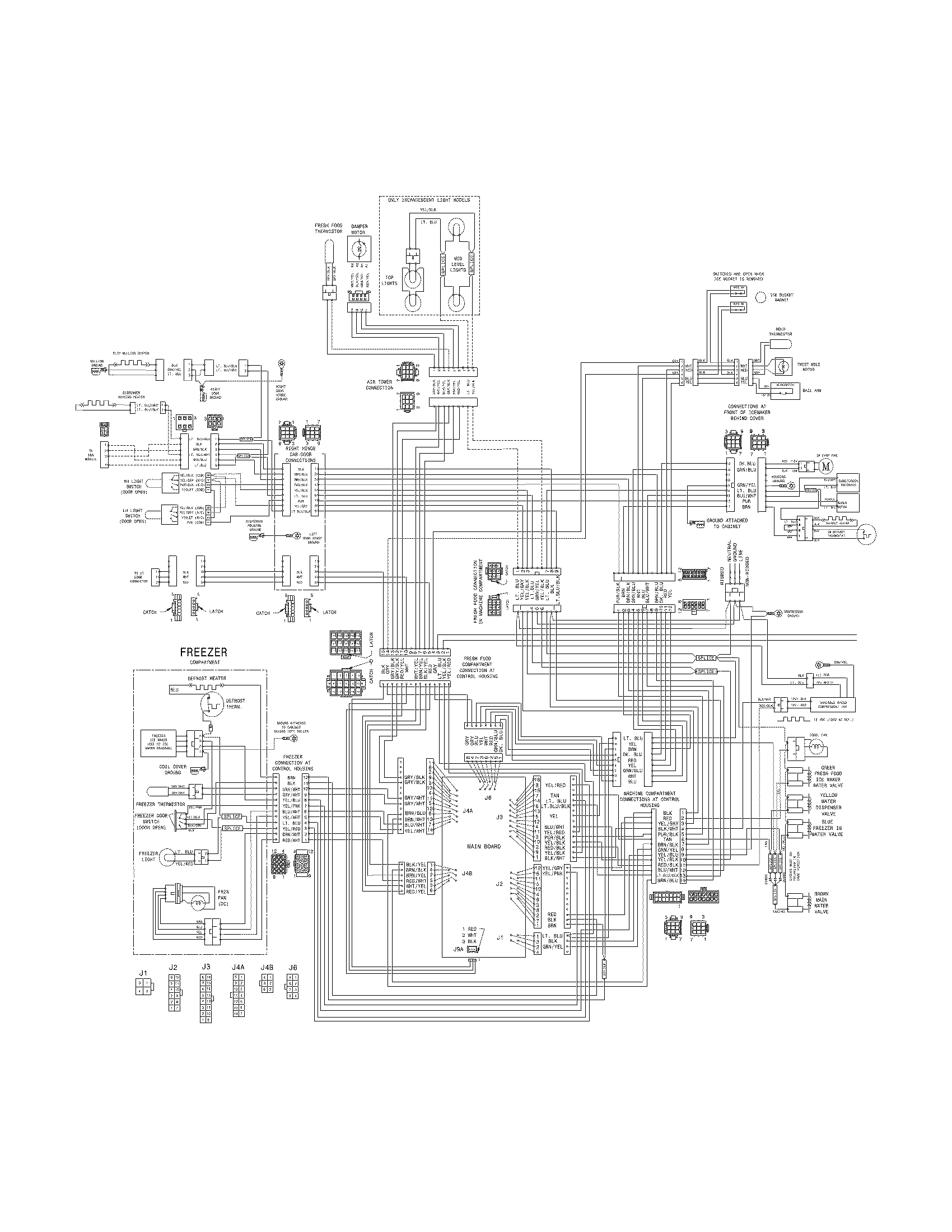 Frigidaire  Refrigerator  Wiring diagram