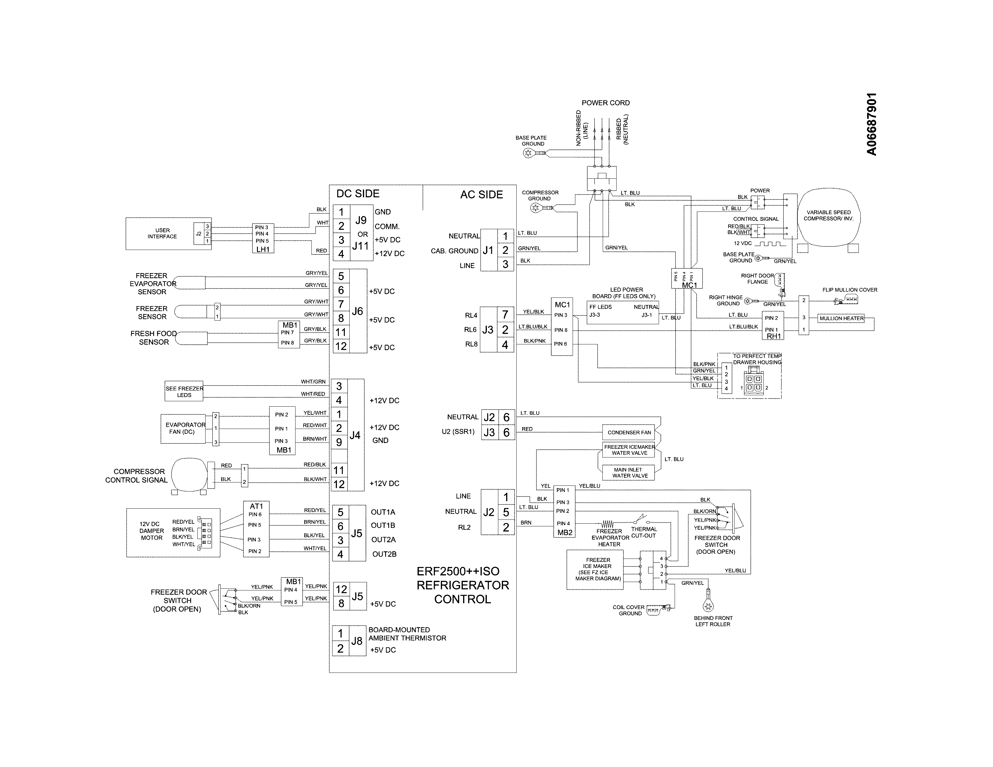 Electrolux  Refrigerator  Wiring diagram