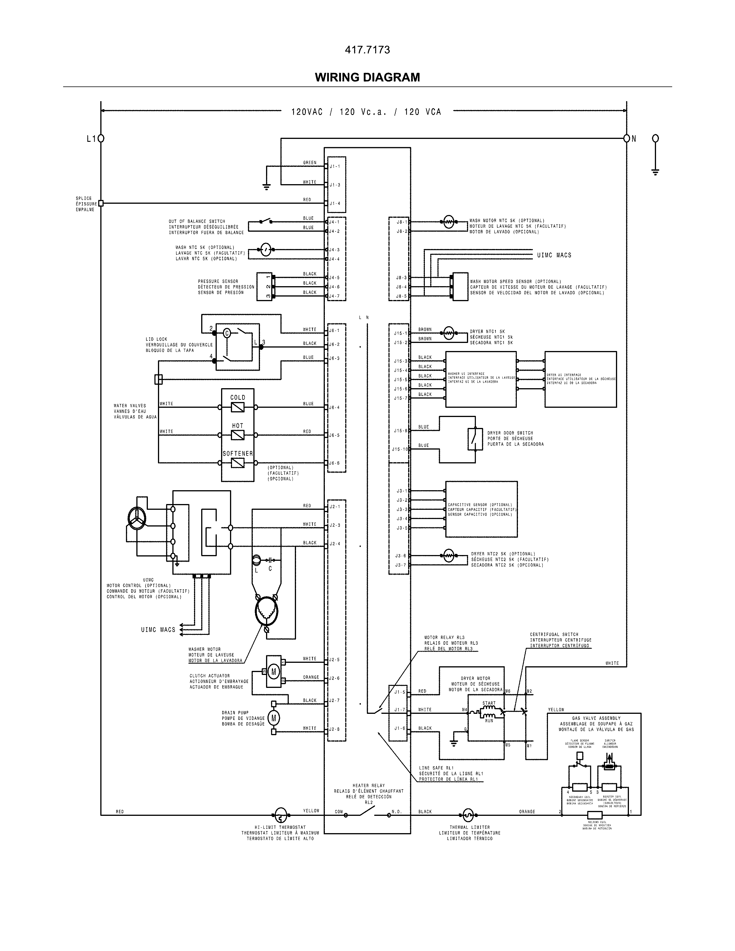 Kenmore  Laundry Center  Wiring diagram