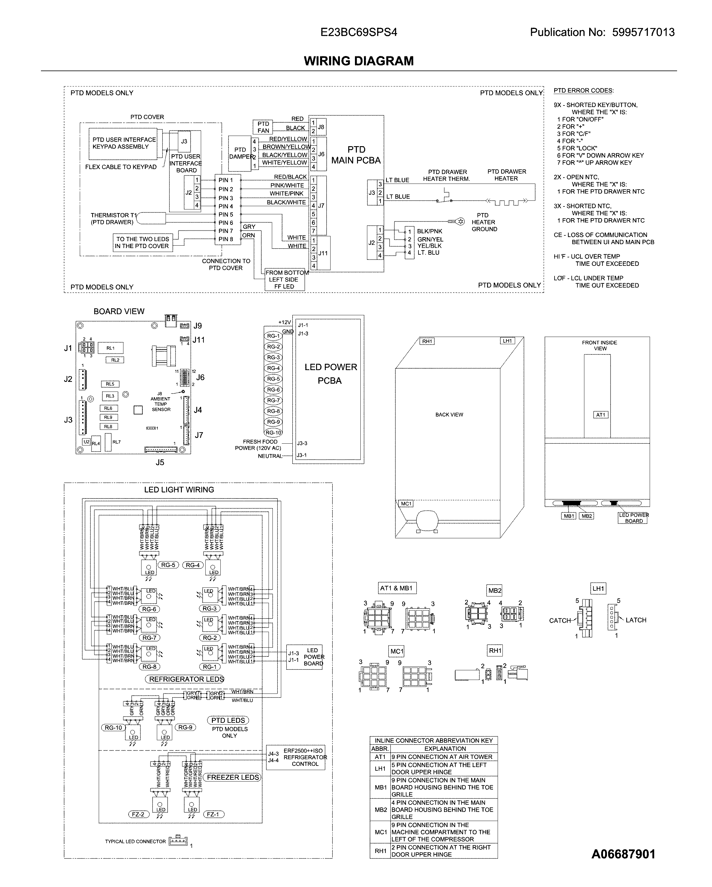 Electrolux  Refrigerator  Wiring diagram