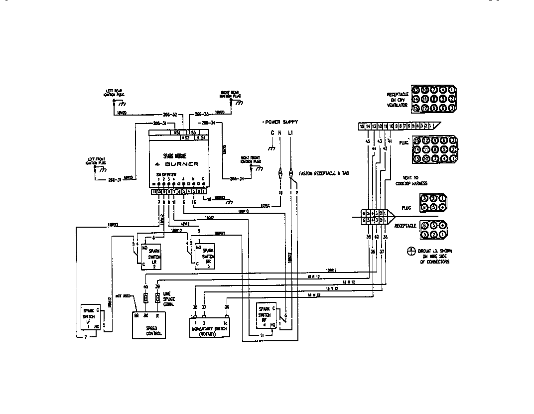Thermador  Gas Cooktop  Ggncv36 wiring diagram (ggncv30) (ggncv30w) (ggncv36) (ggncv365) (ggncv365w) (ggncv36w)