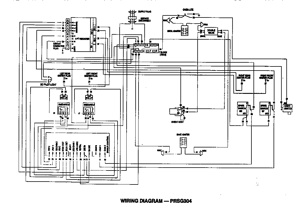 Thermador  Gas Range  Wiring diagram