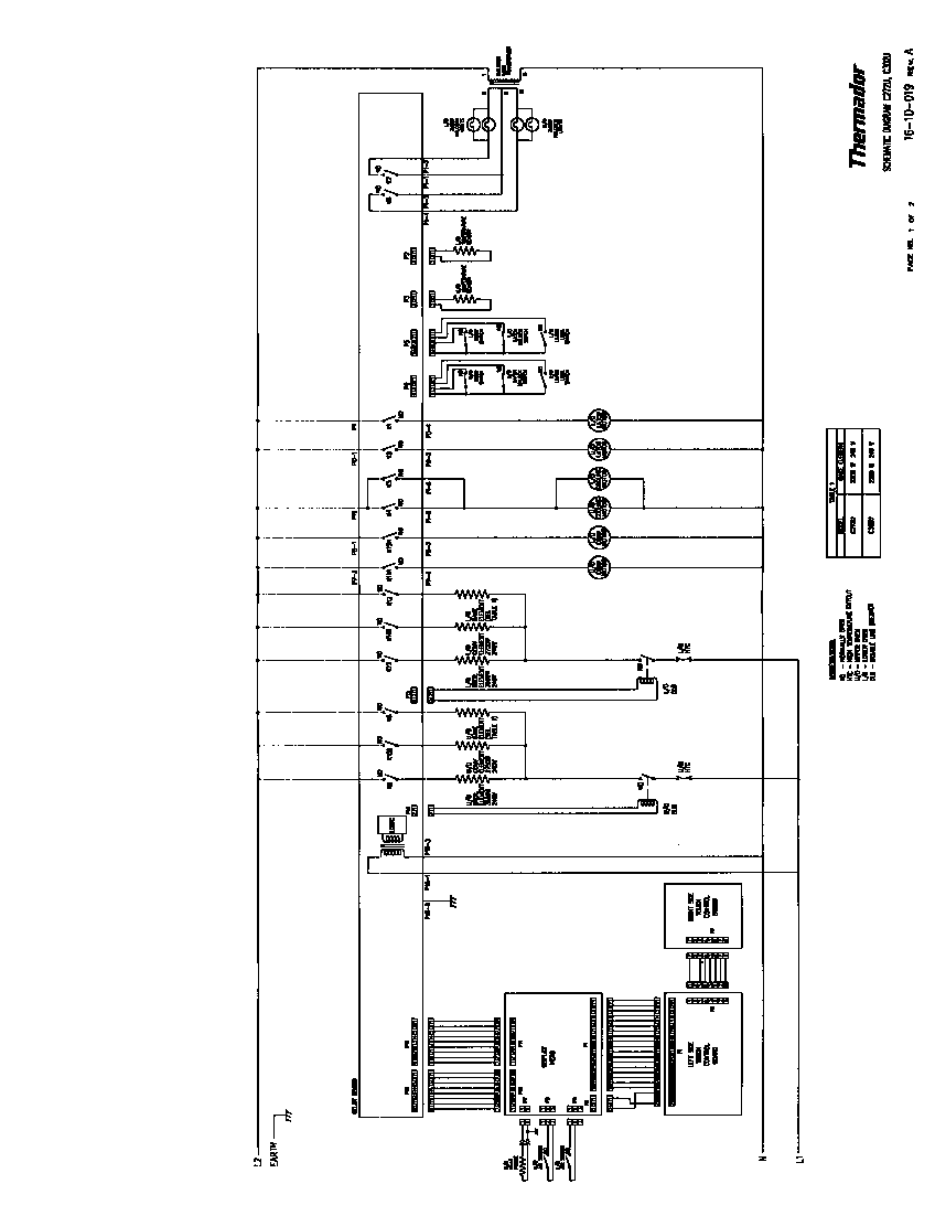 Schematic Diagram  U0026 Parts List For Model C302us Thermador