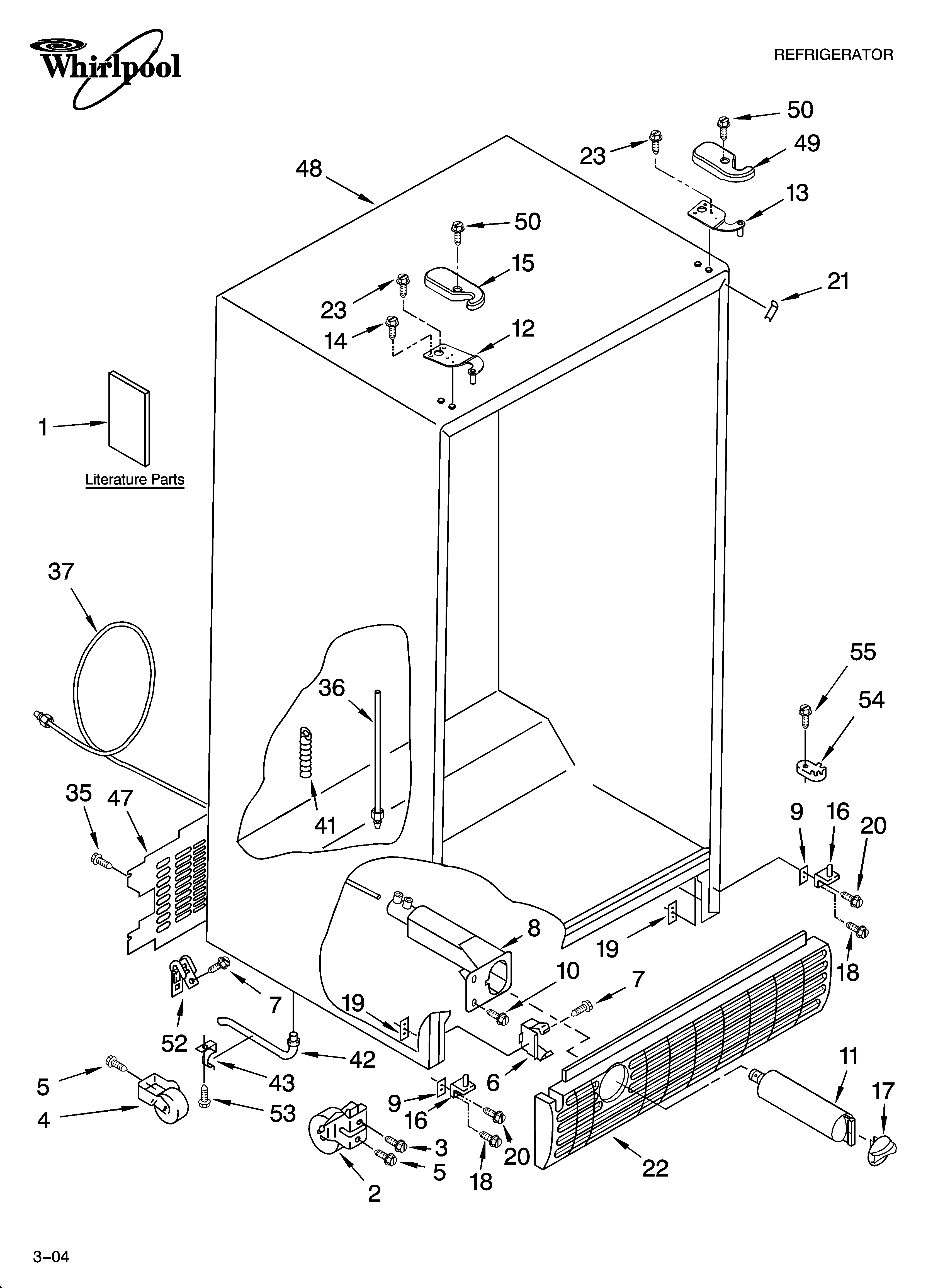Wiring Diagram Whirlpool Side Side WHIRLPOOL SIDEBYSIDE REFRIGERATOR Parts Model