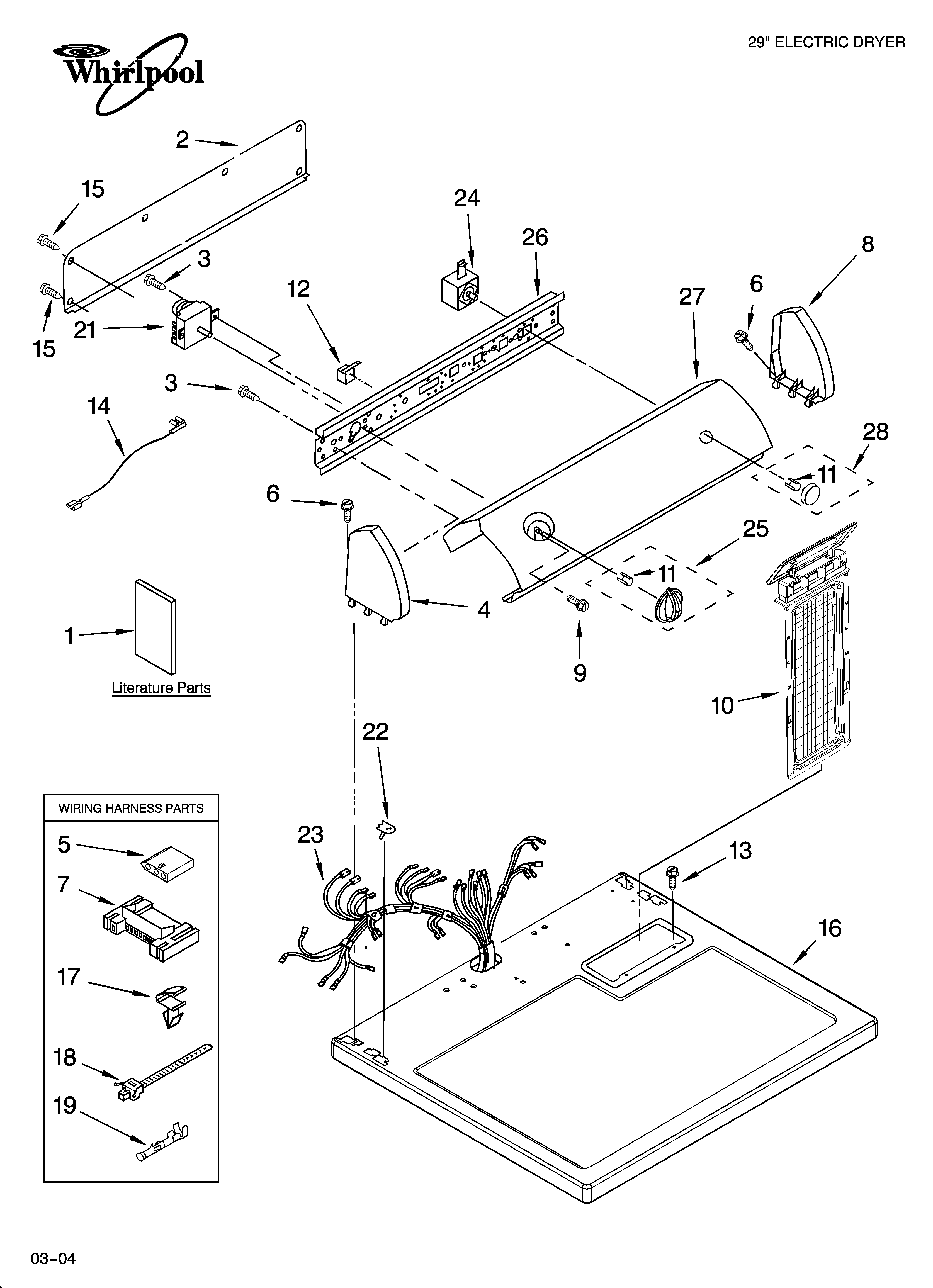 Whirlpool Residential Dryer Parts