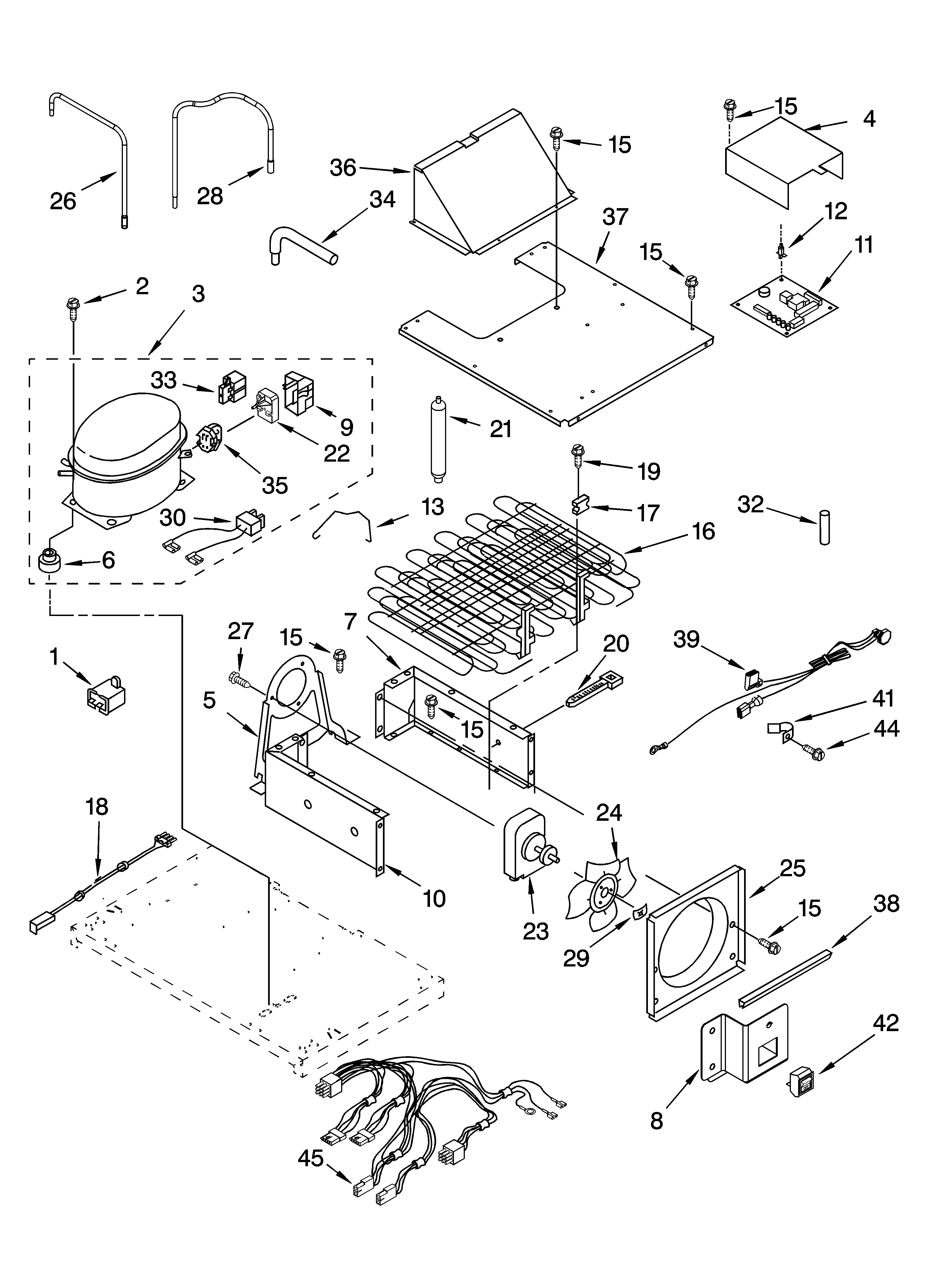 Model KBUDT4260A/01 Thermador refrigerator 65 degrees on both fridge n freezer sides Fan is