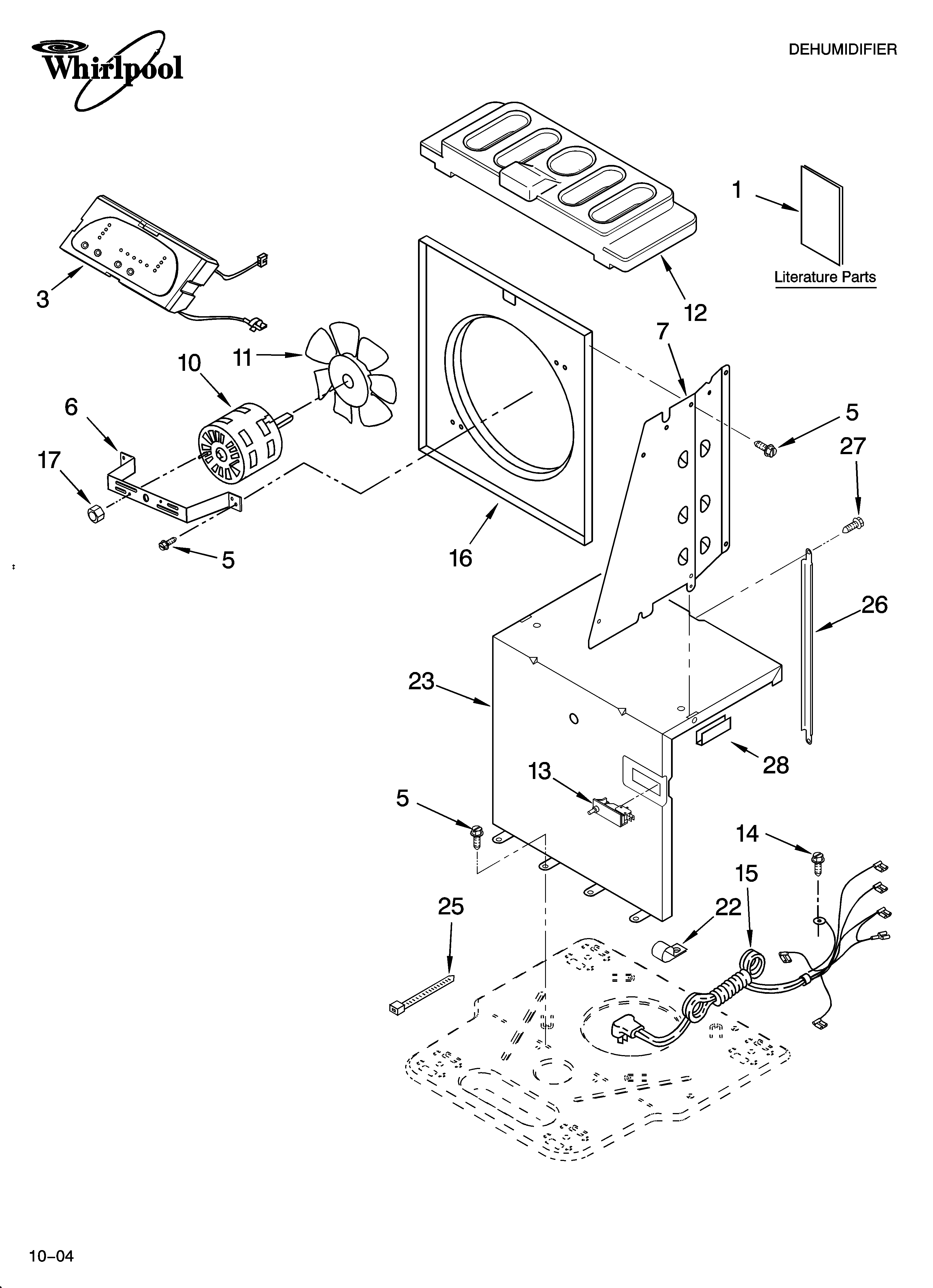 WHIRLPOOL DEHUMIDIFIER Parts | Model ad50usr1 | Sears PartsDirect