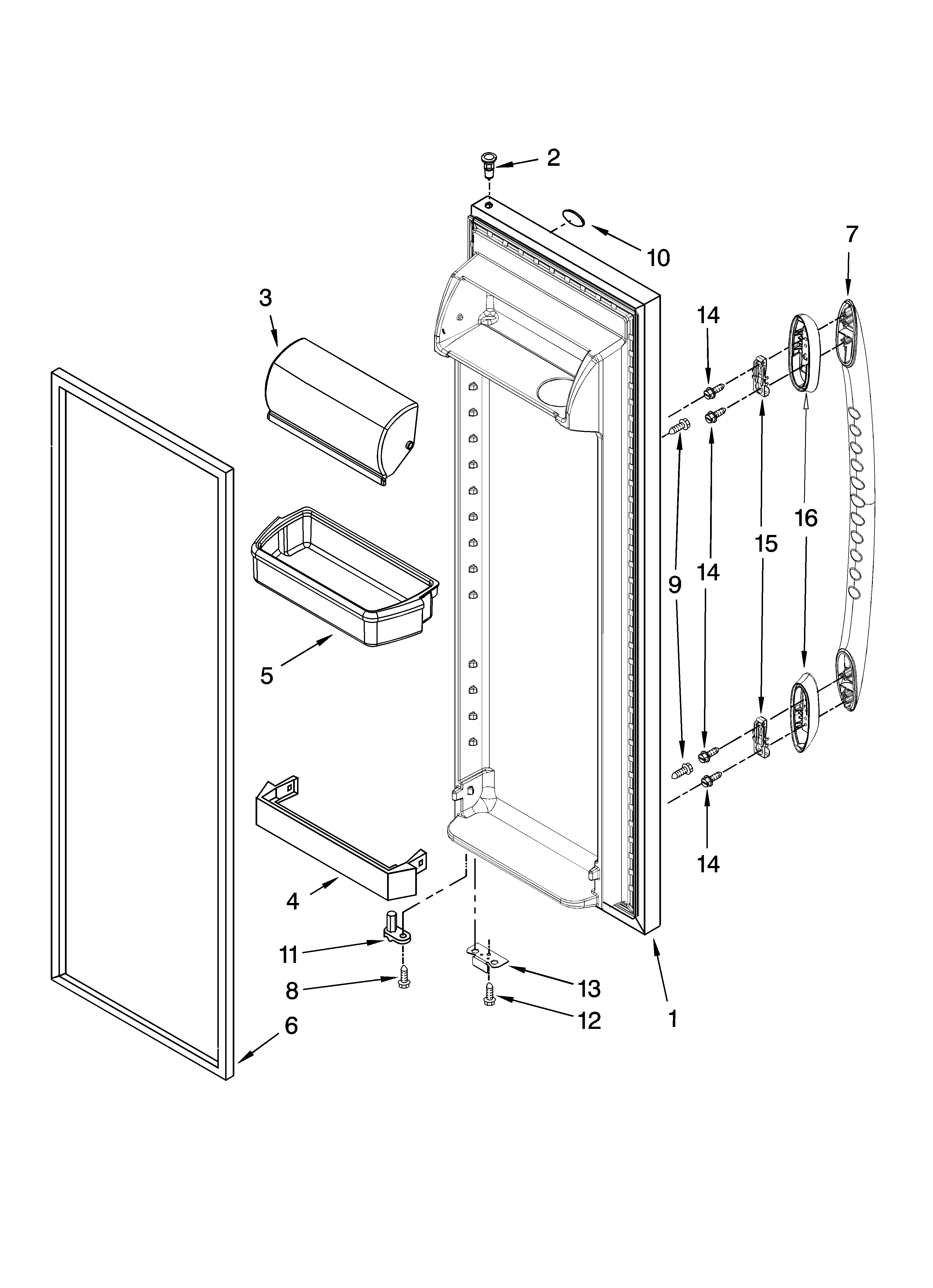 MAYTAG Side By Side Refrigerator Dispenser front Parts Model