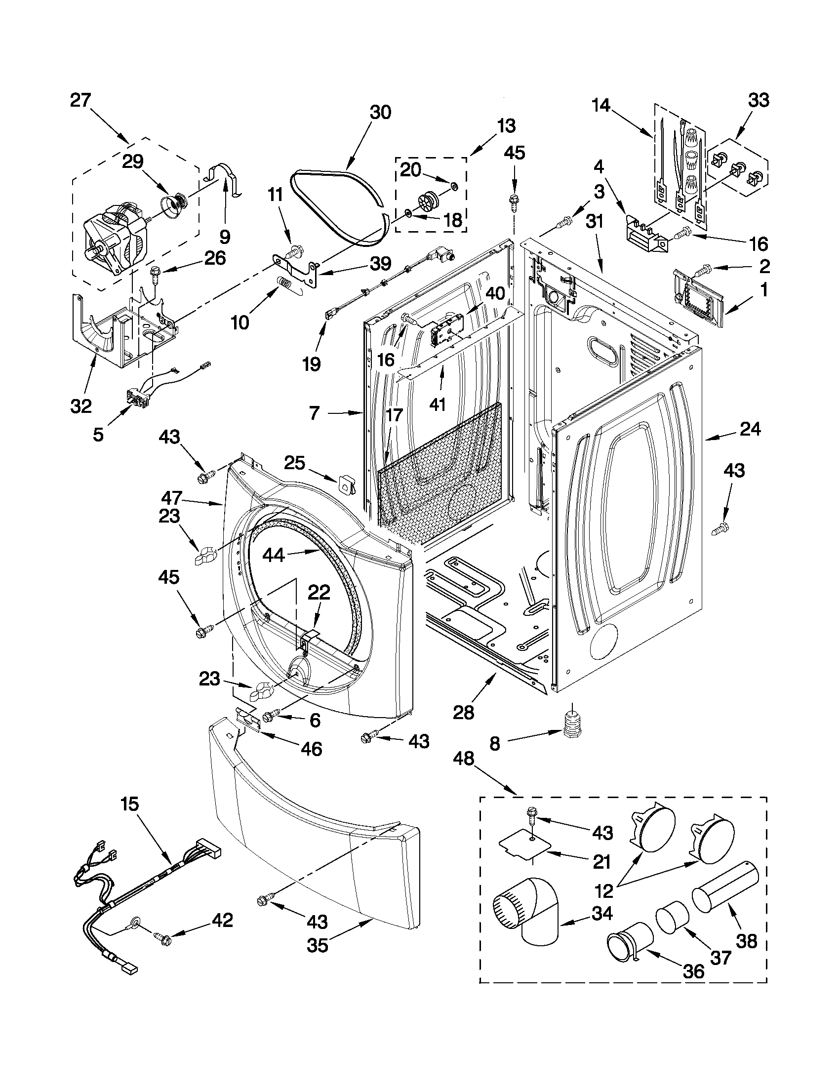 35 Whirlpool Dryer Diagram Of Parts - Wiring Diagram List