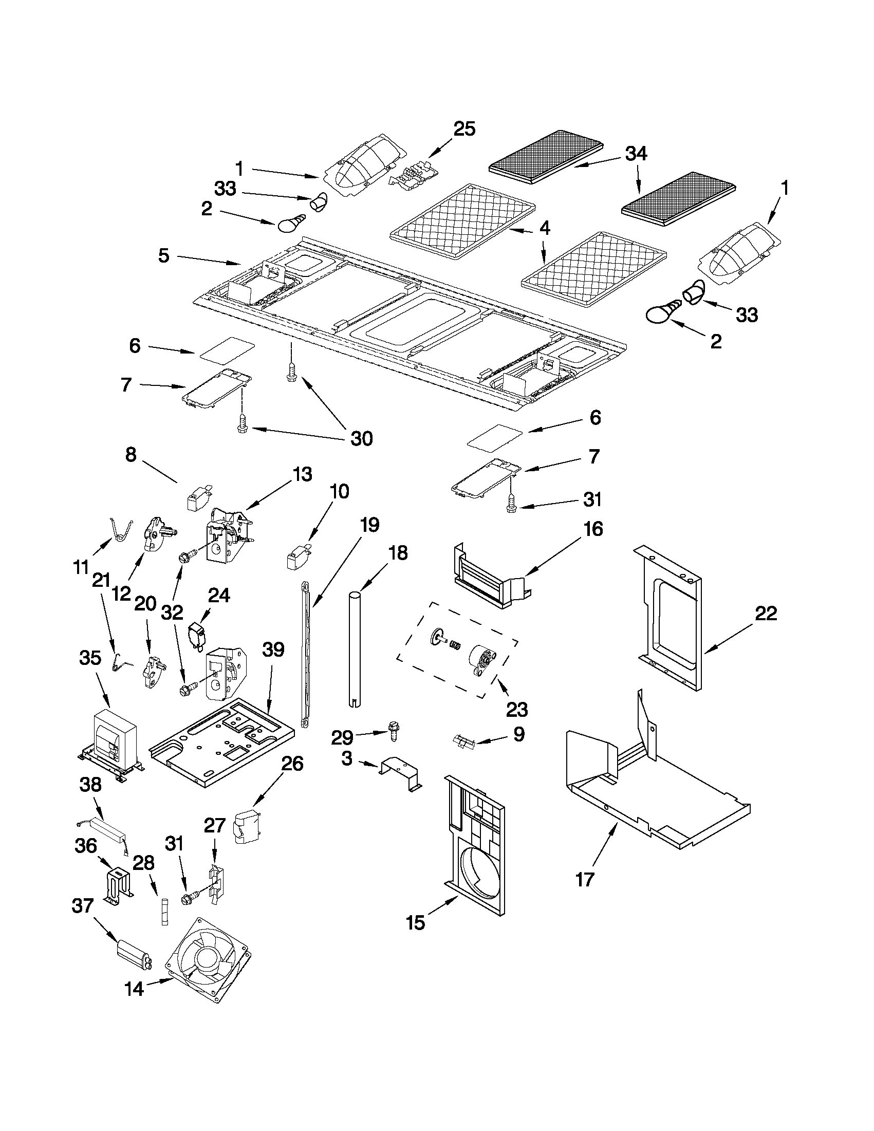 kitchenaid microwave parts diagram interior and ventilation parts diagram parts list for kitchenaid microwave parts diagram interior and ventilation parts diagram parts list for