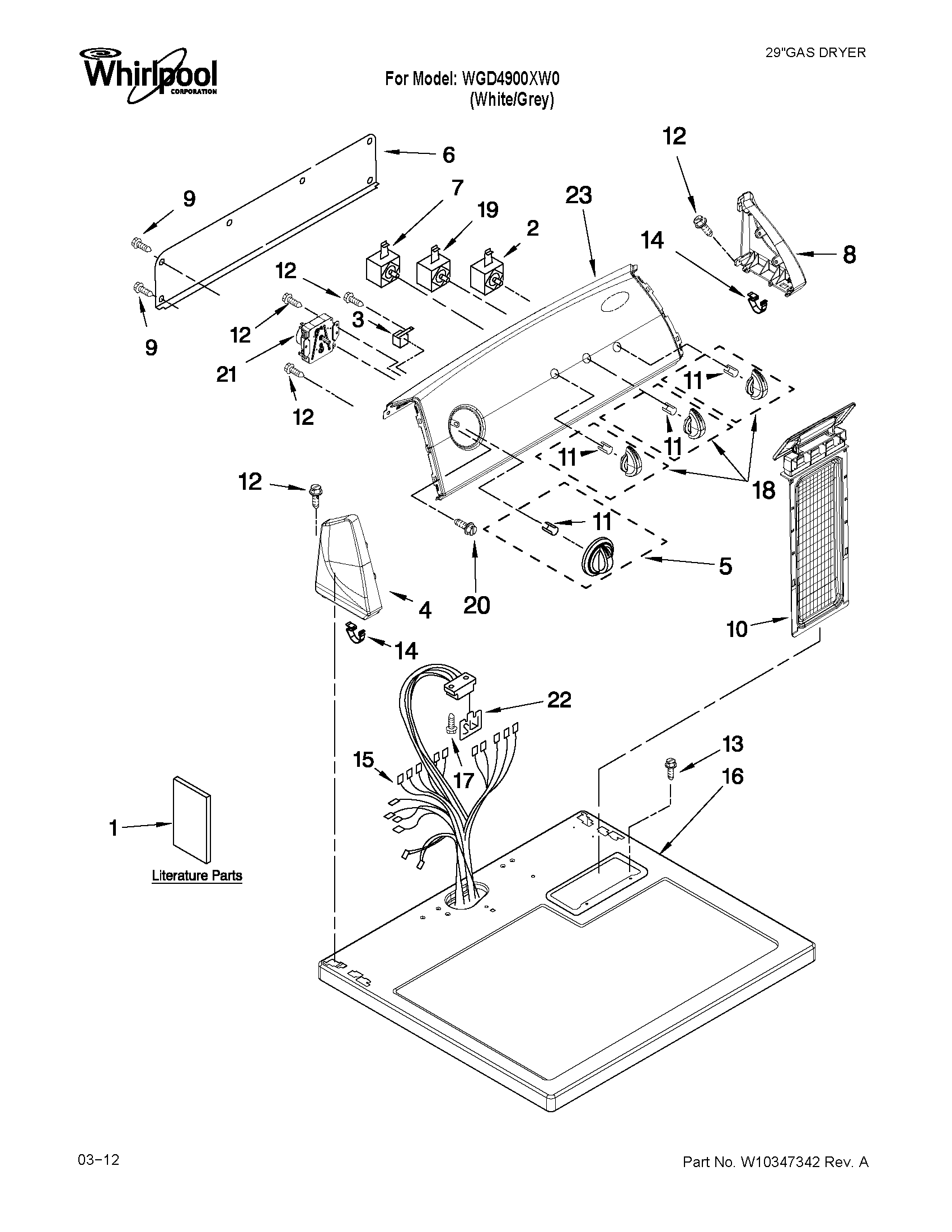 35 Whirlpool Dryer Diagram Of Parts