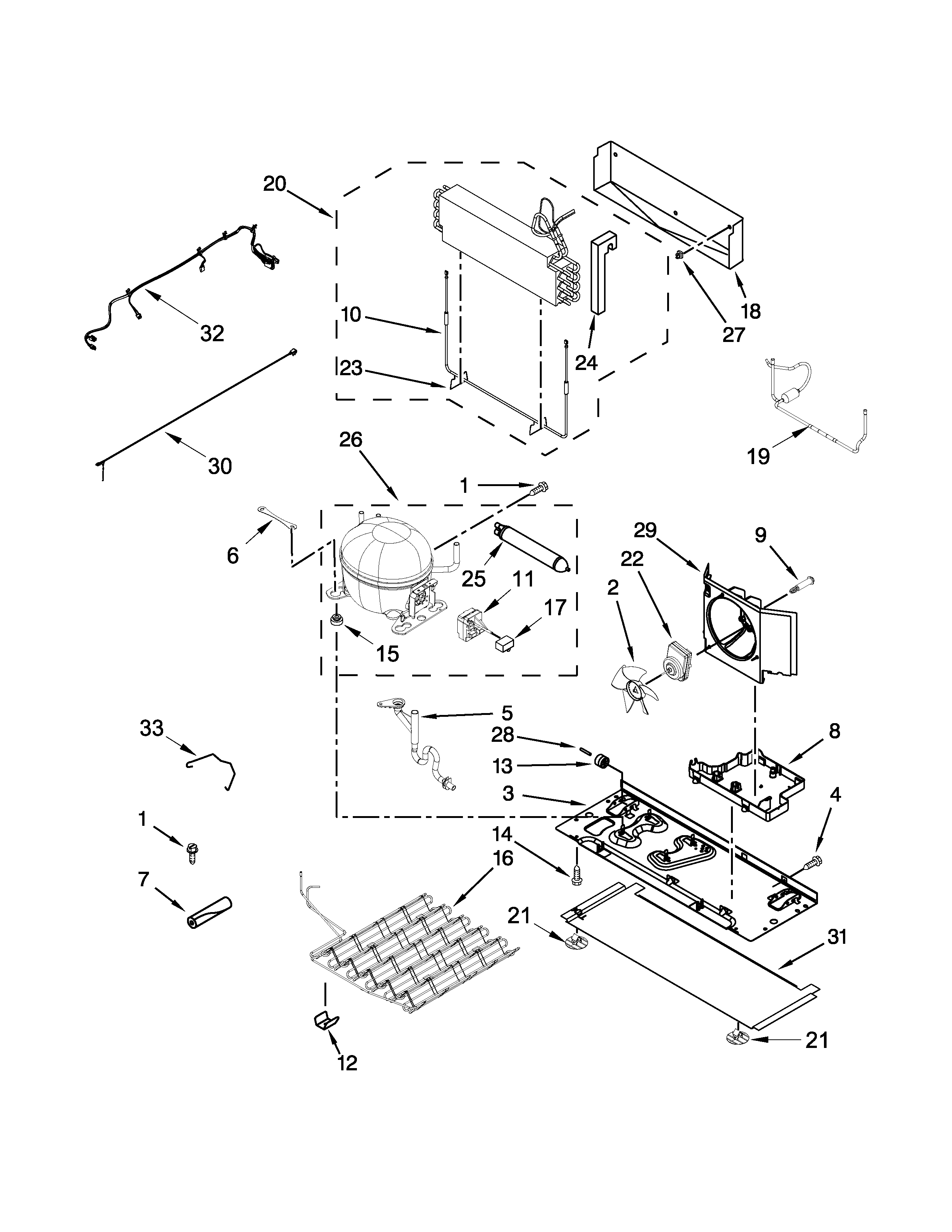 UNIT PARTS Diagram & Parts List for Model wrf736sdam12 WhirlpoolParts