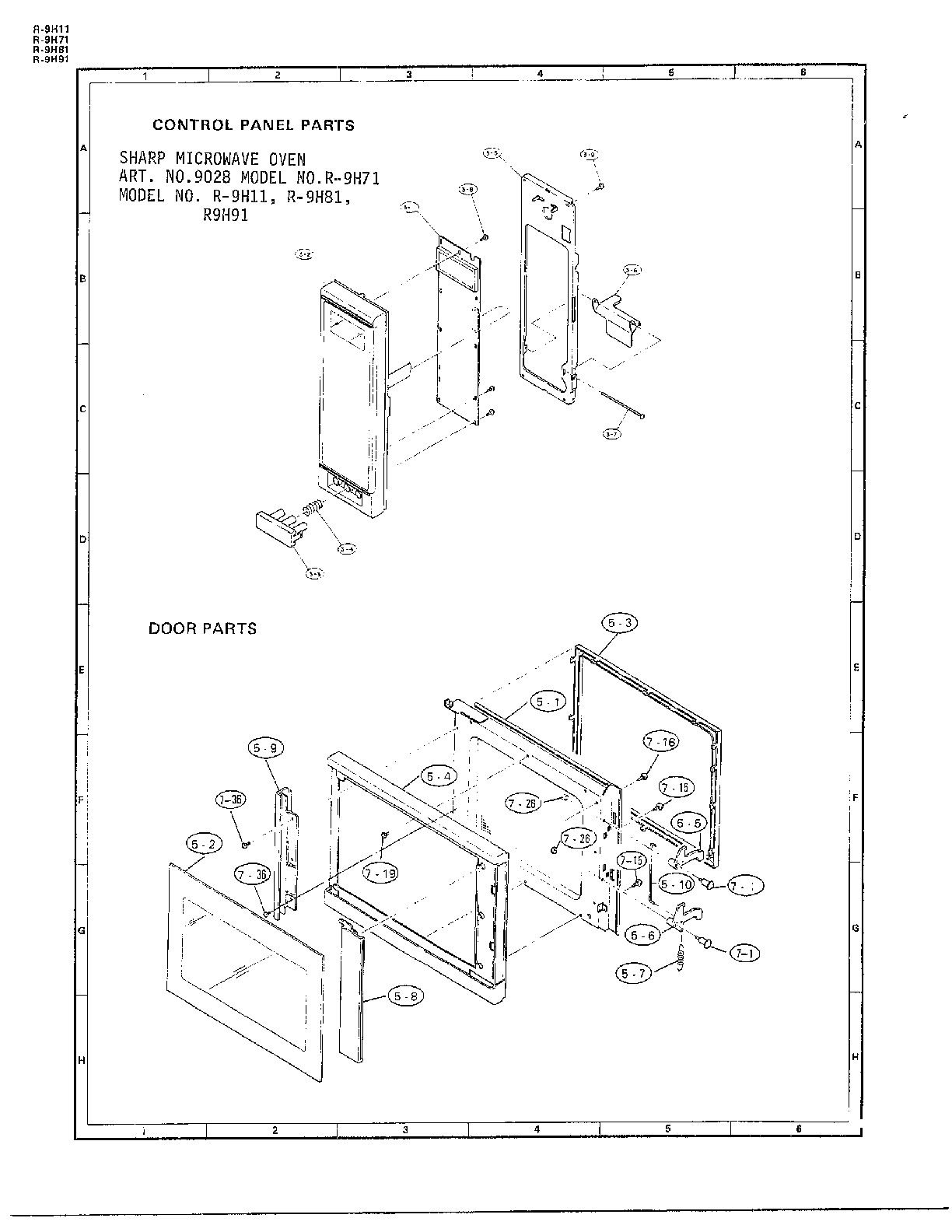 Sharp Sharp Microwave Oven Parts