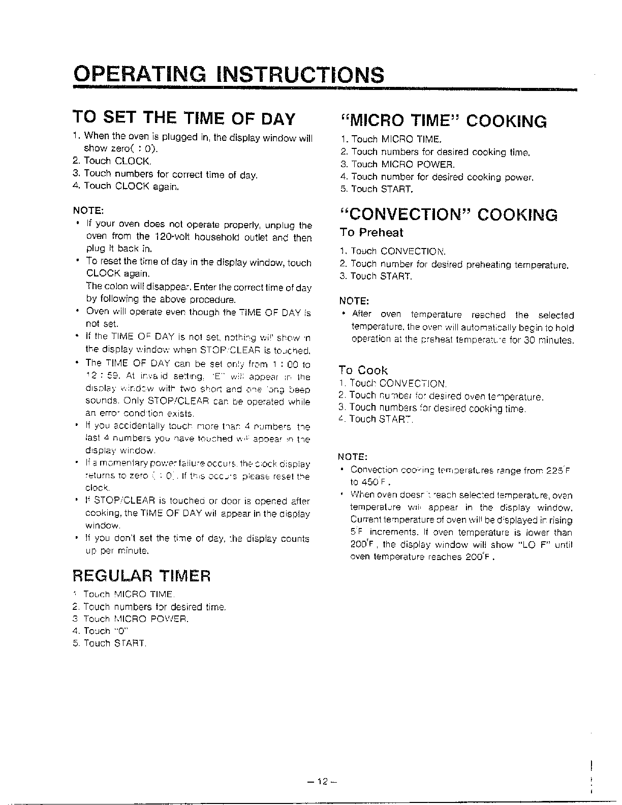 Goldstar Microwave oven Operating instruct... Parts