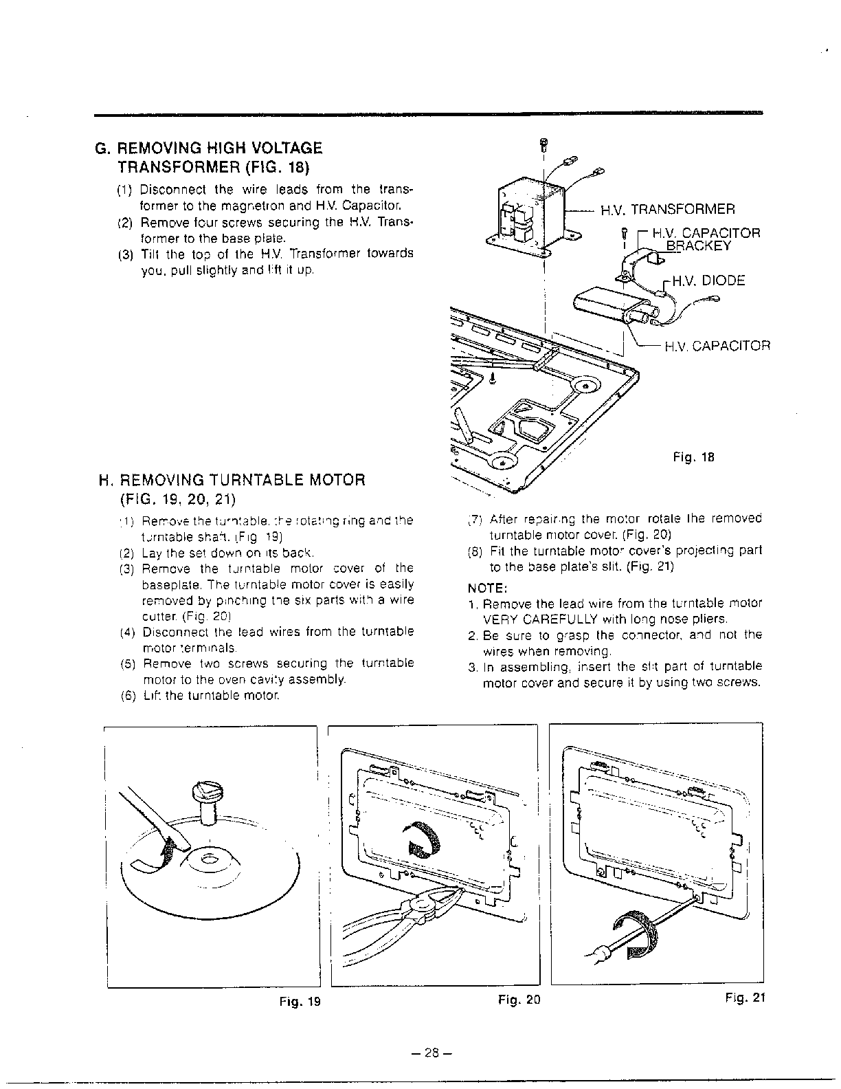 Goldstar Microwave oven Disassy/... procedure page 3 Parts