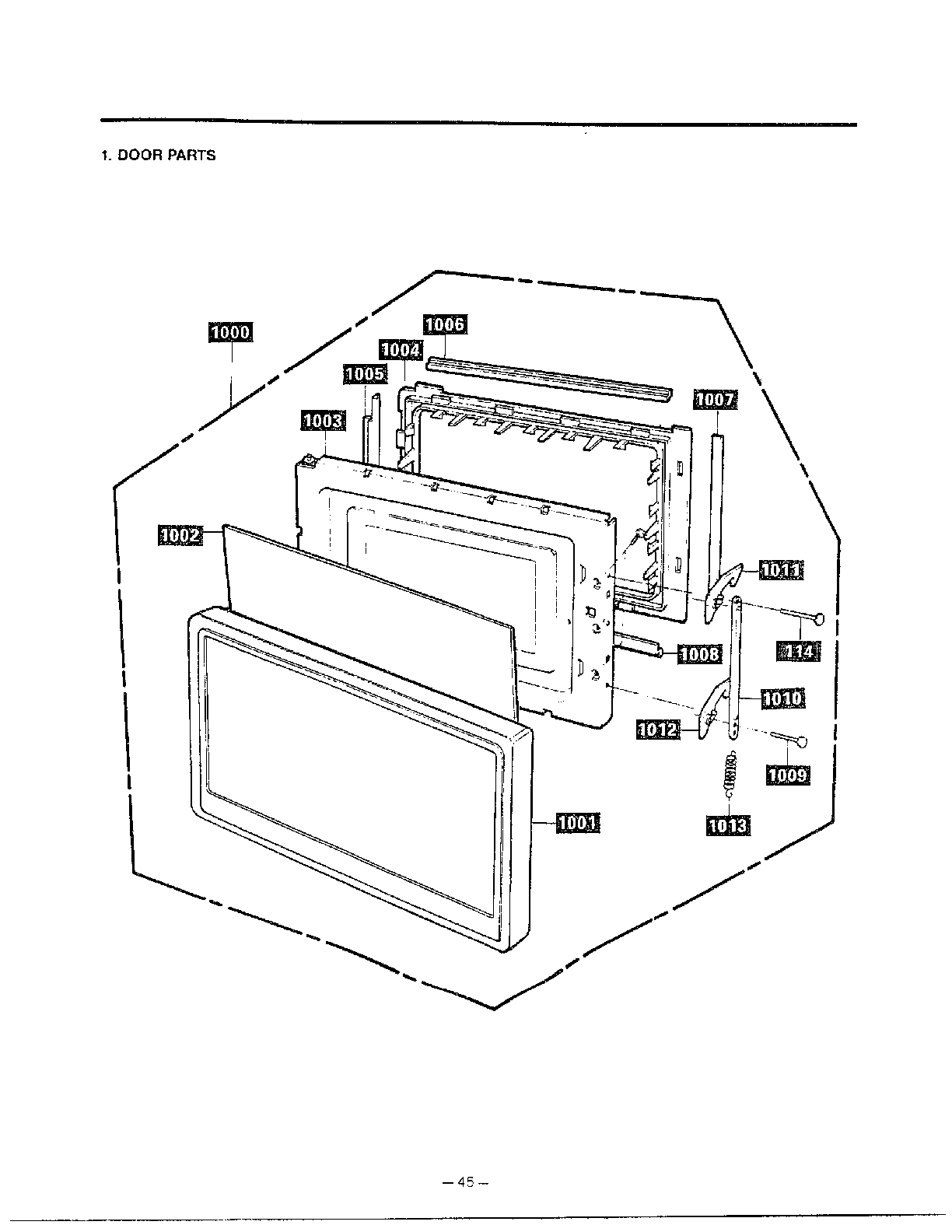 Goldstar Microwave oven Complete microwave assembly Parts