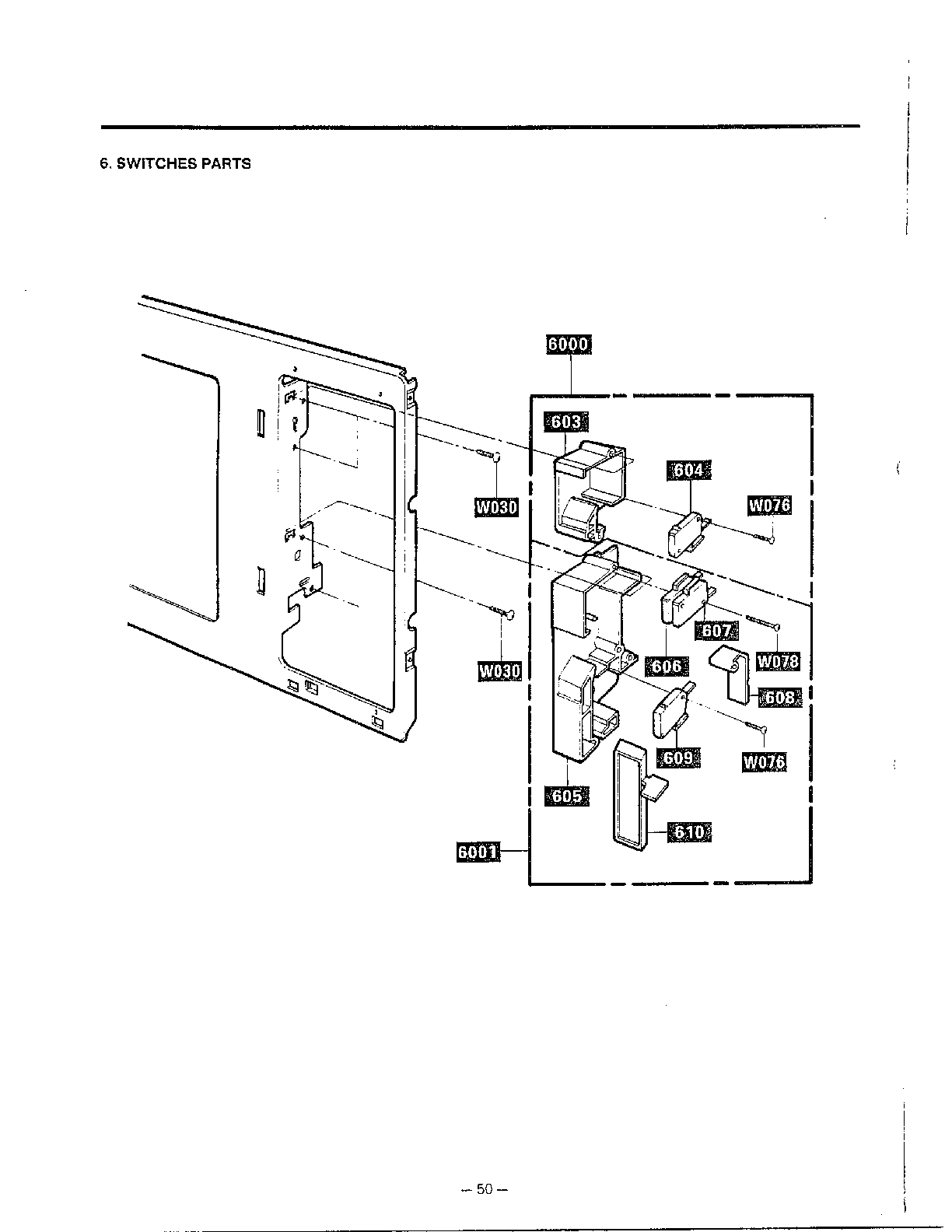 Goldstar Microwave oven Complete microwave assembly page 6 Parts