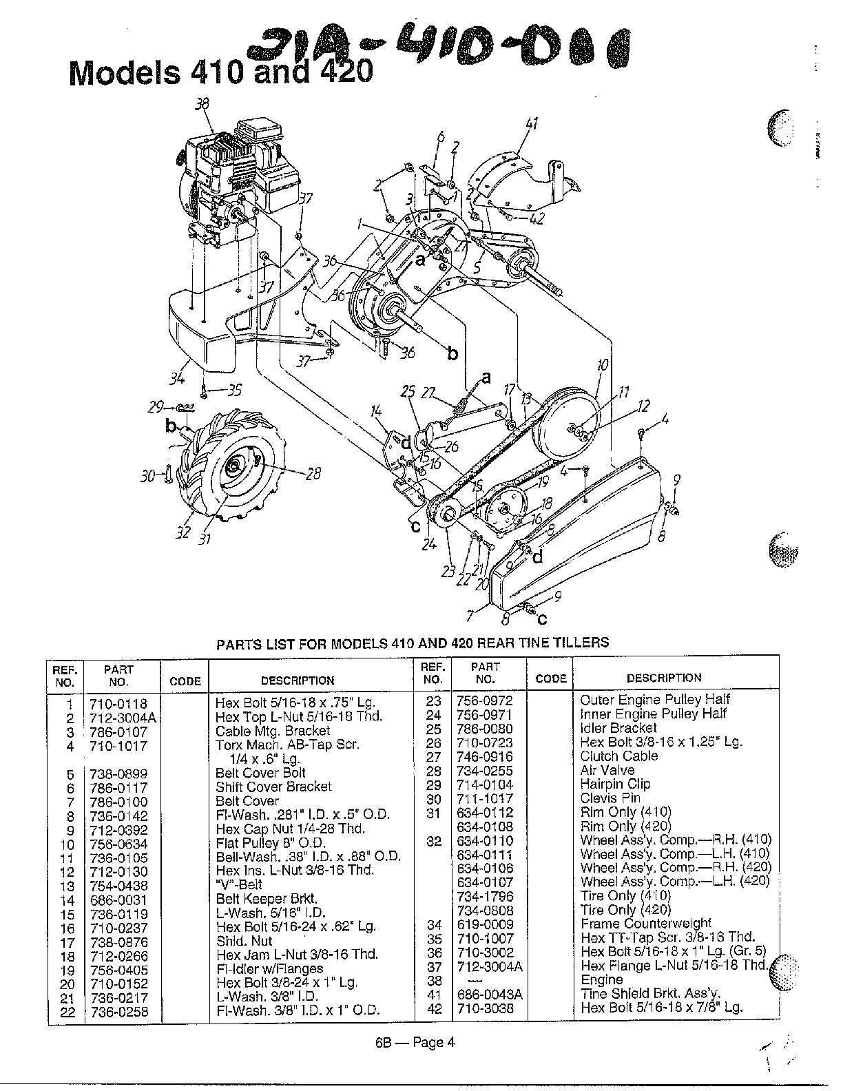 29 Mtd Rear Tine Tiller Parts Diagram - Wiring Diagram List