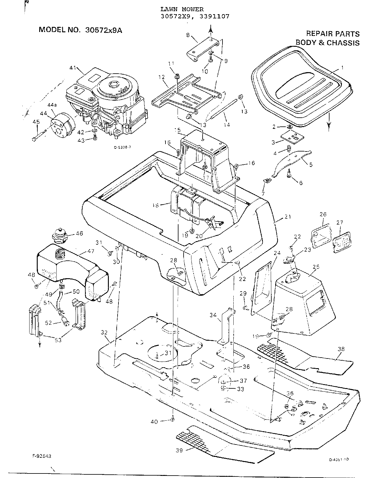 Murray Lawn Mower Parts Breakdown Murray Lawn Mower 1101331MA Engine