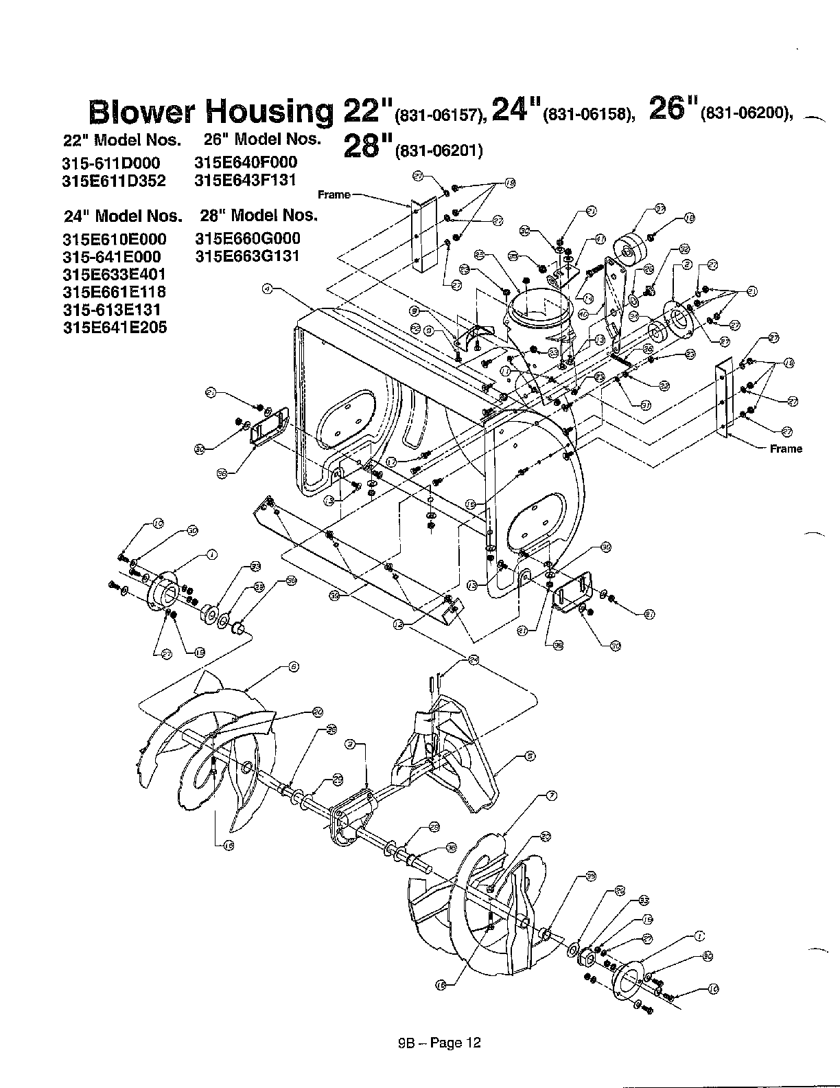 Blower Housing 26  Diagram  U0026 Parts List For Model