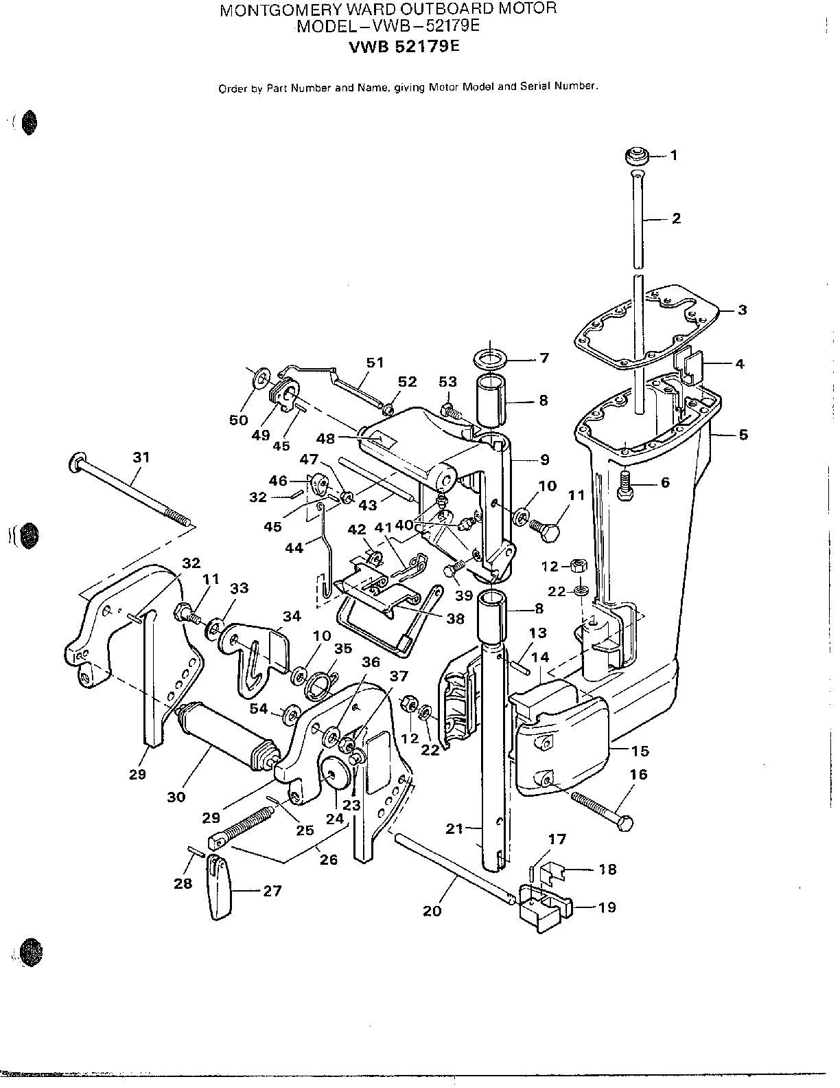 Outboard Motor  Motor Leg Page 2 Diagram  U0026 Parts List For