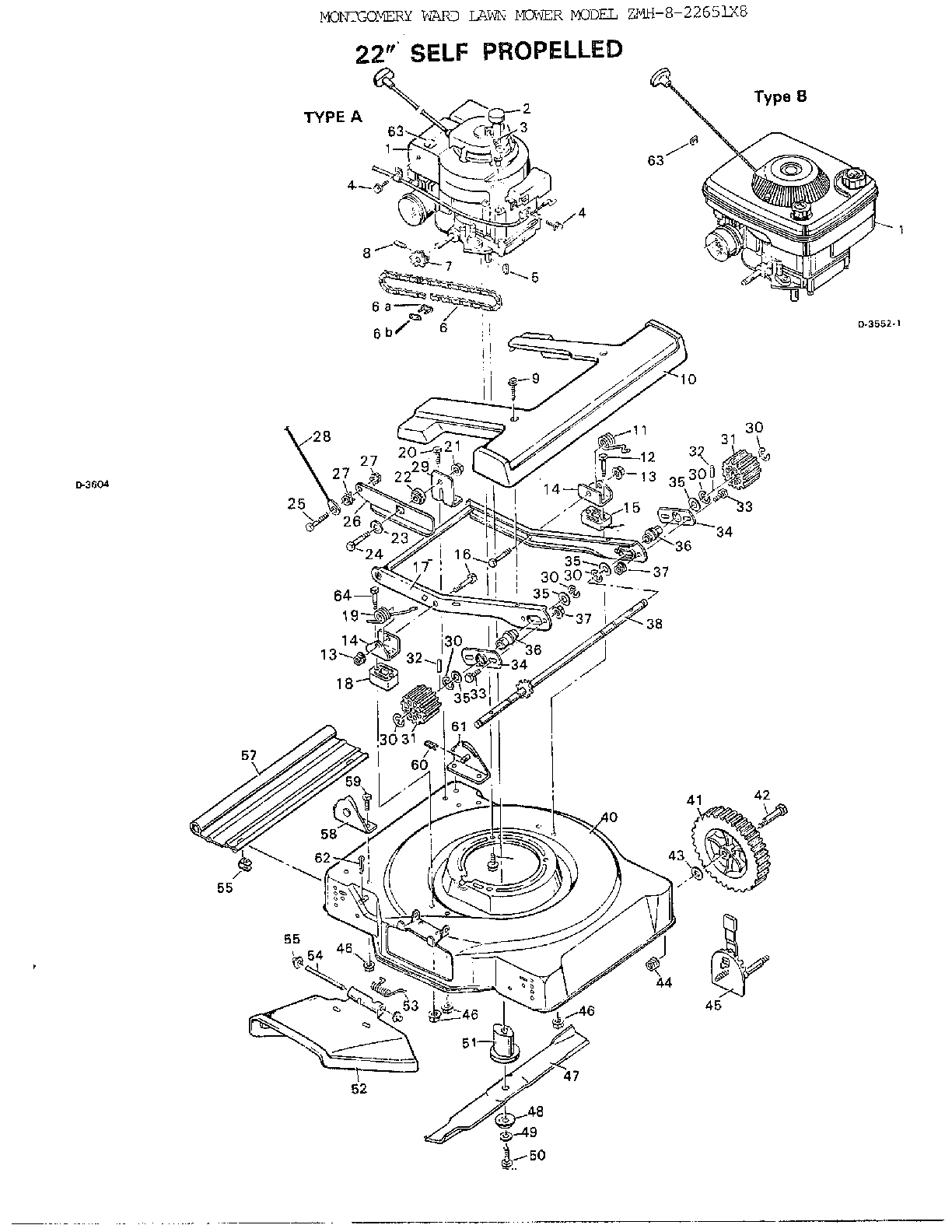 22 U0026quot  Self Propelled Mower Diagram  U0026 Parts List For Model