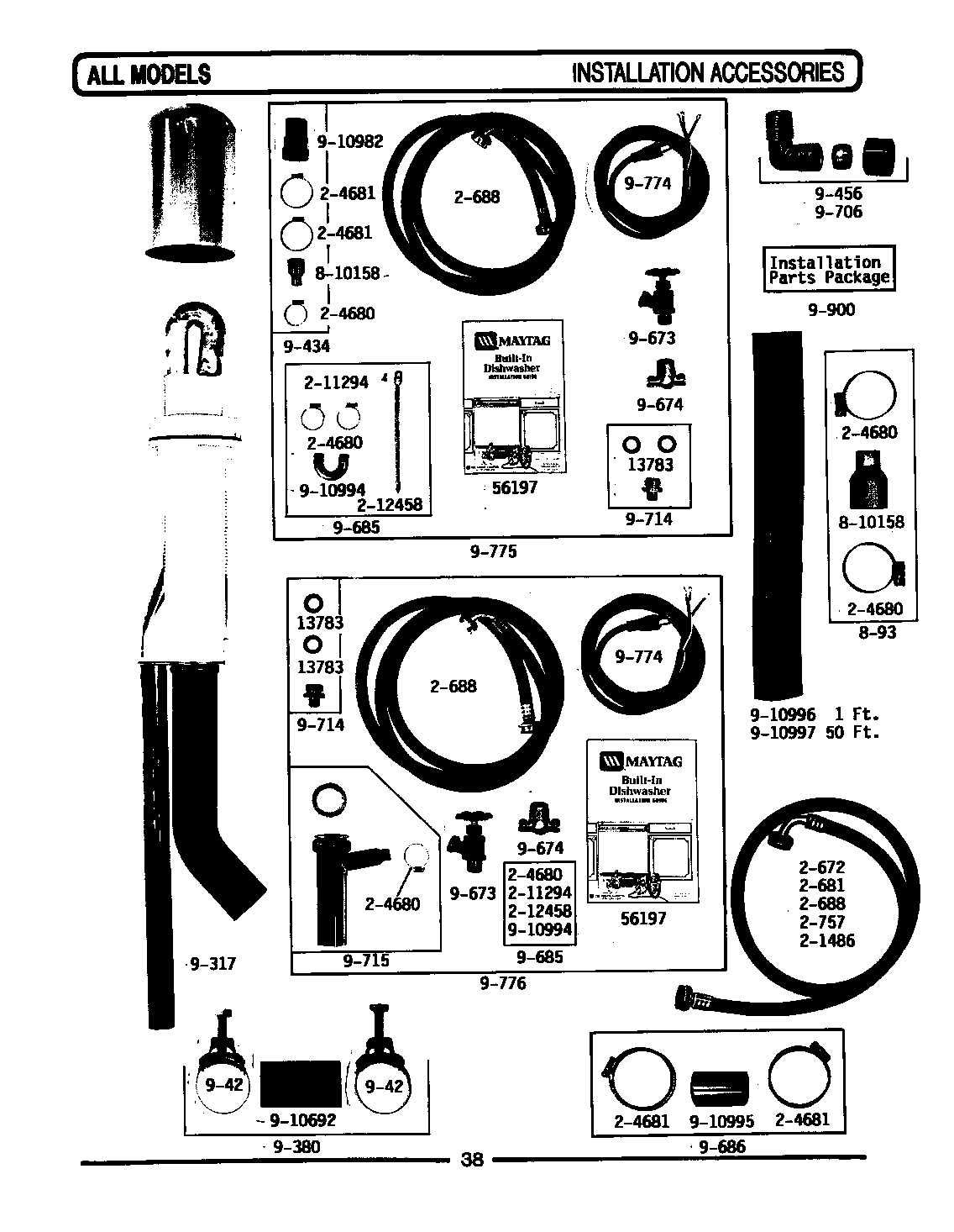 Installation Accessories Diagram  U0026 Parts List For Model