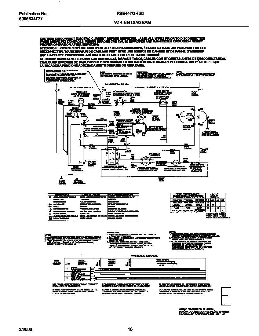 131911100 Wiring Diagram Diagram  U0026 Parts List For Model