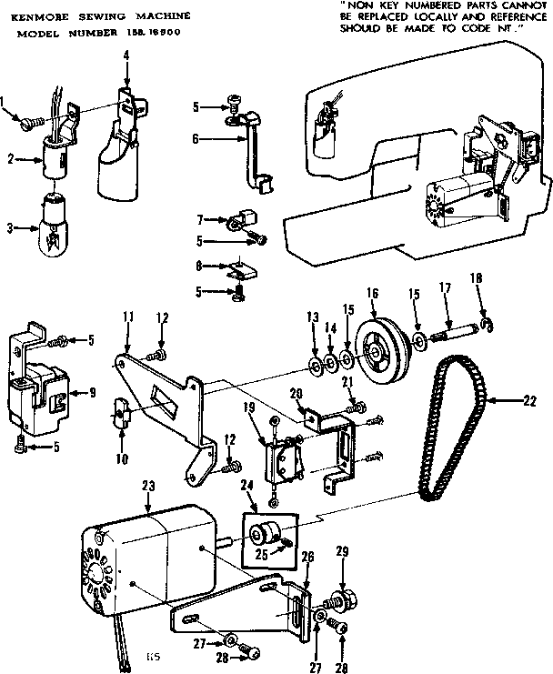 KENMORE KENMORE SEWING MACHINE Parts | Model 15816900 | Sears PartsDirect